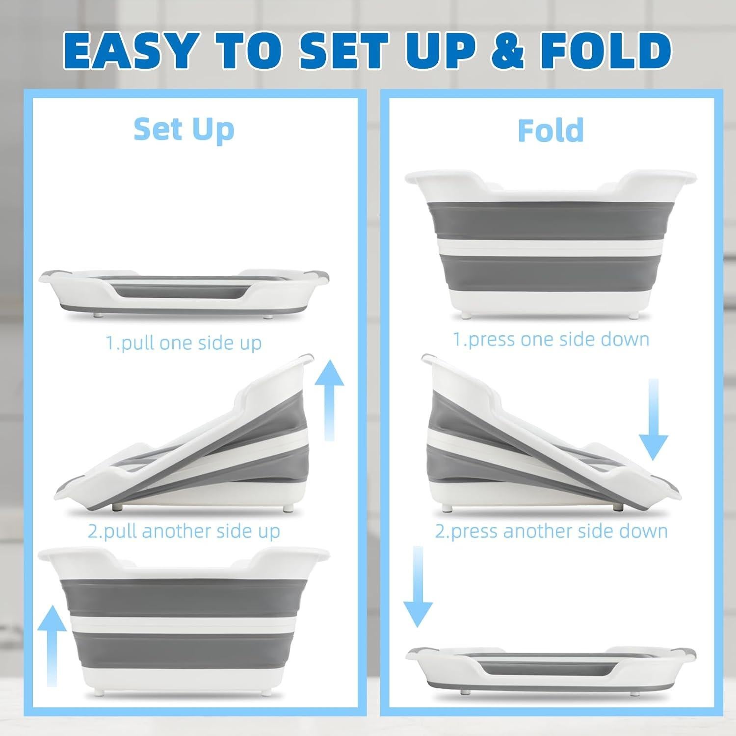 Bañera Plegable para Perros Lonepetu 27L con Drenaje