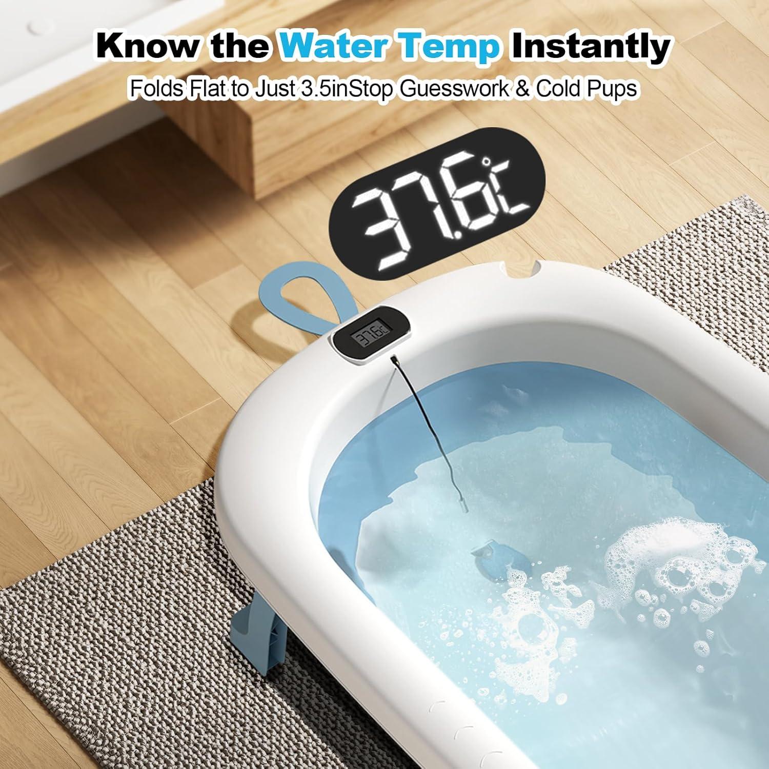 Estación de Lavado de Perros Hizmivos Plegable 2 en 1 Azul