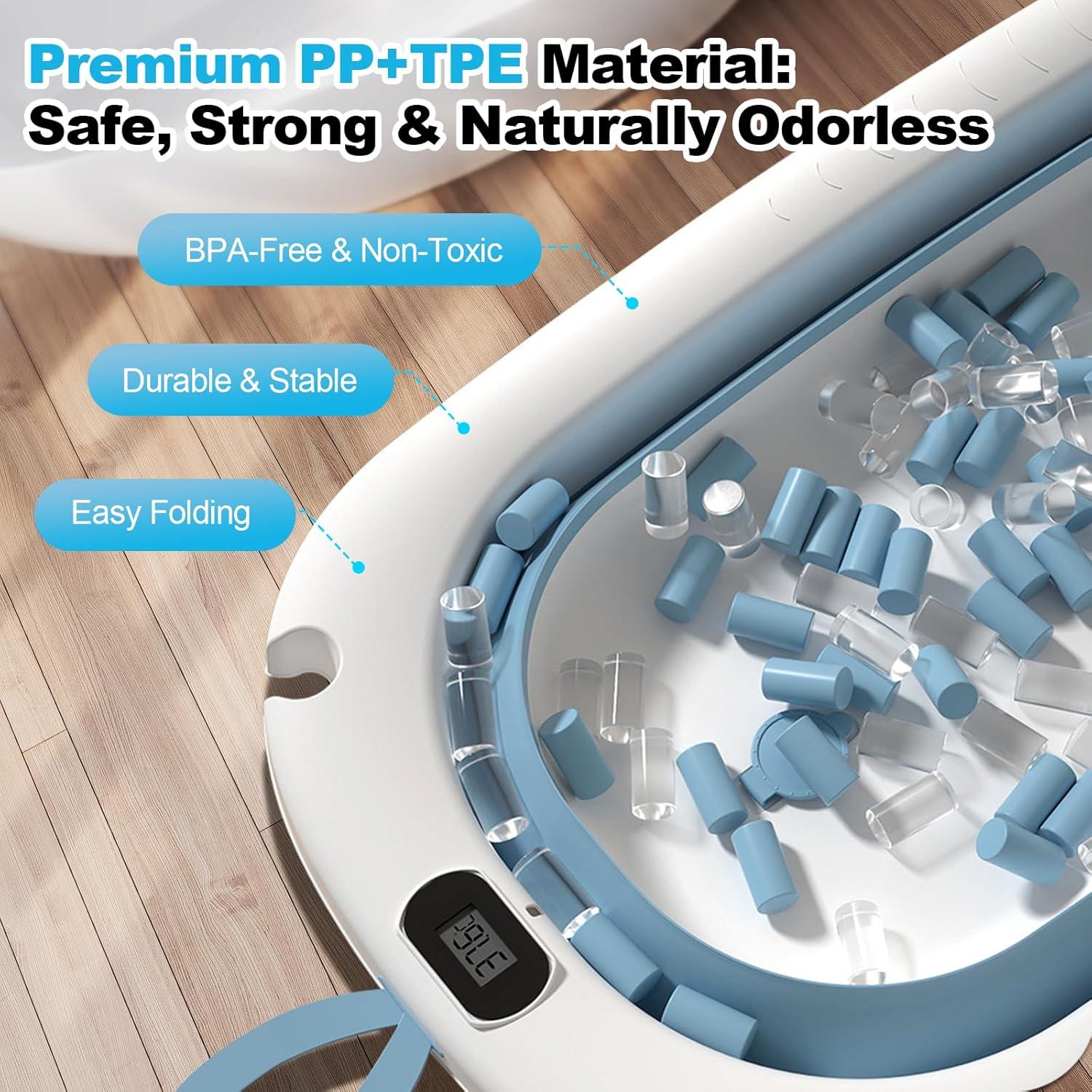 Estación de Lavado de Perros Hizmivos Plegable 2 en 1 Azul