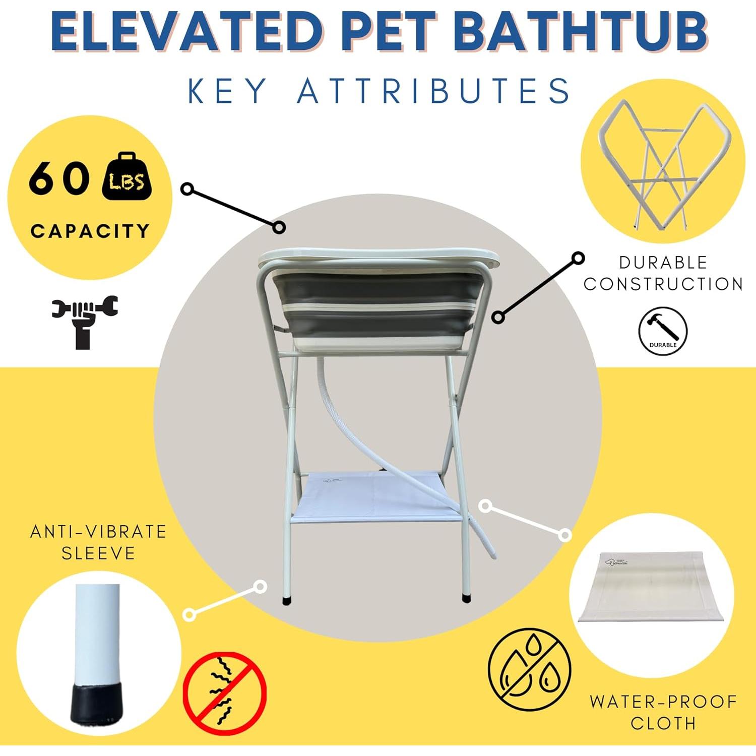 Bañera Plegable para Mascotas UNIEKWAVE 64.8x46.9 cm