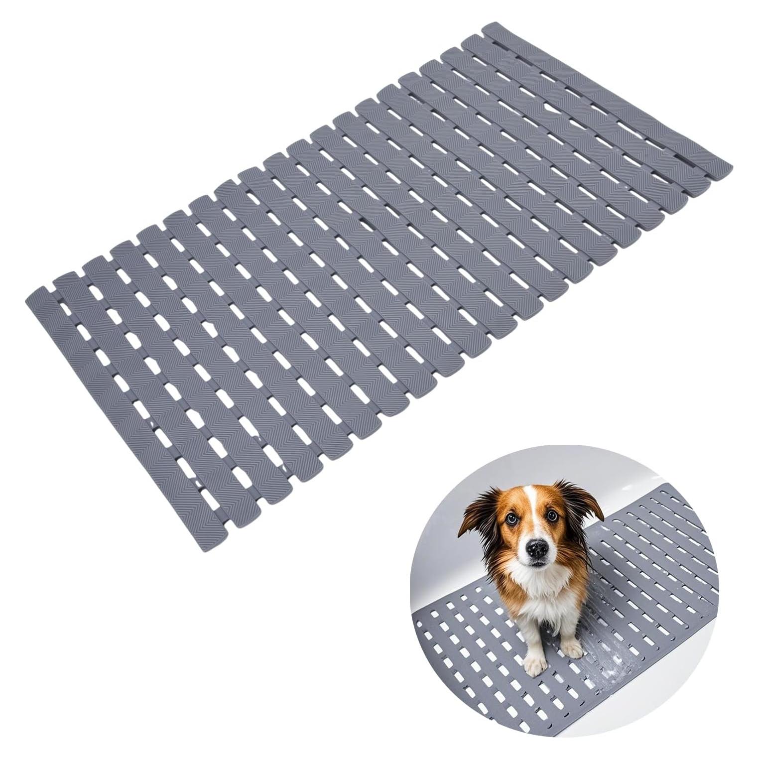 Alfombrilla Antideslizante para Baño de Perros Wiojtry 70x40 cm