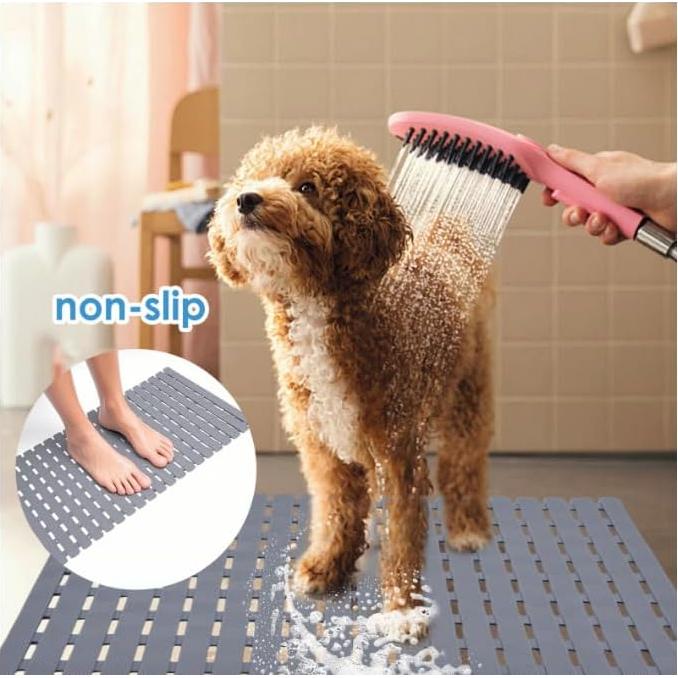 Alfombrilla Antideslizante para Baño de Perros Wiojtry 70x40 cm