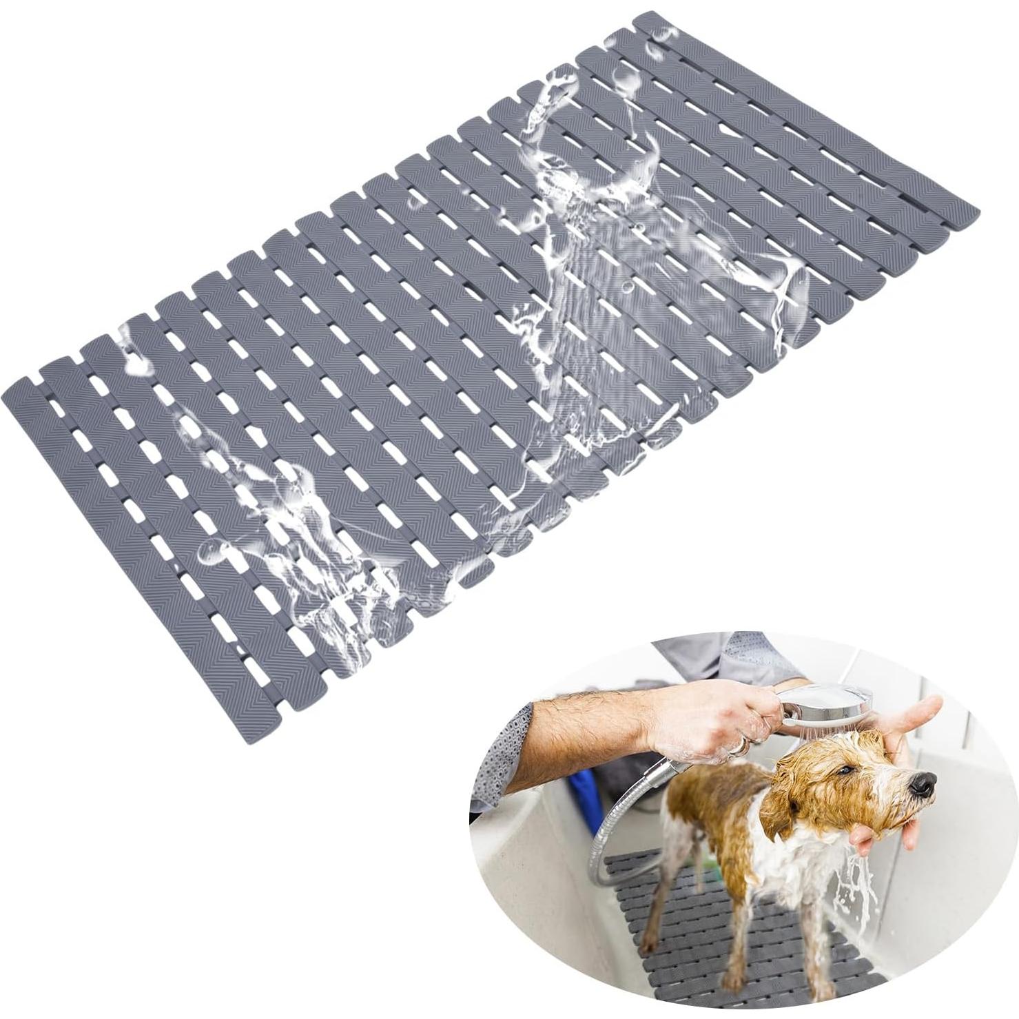 Alfombrilla Antideslizante para Baño de Perros Wiojtry 70x40 cm