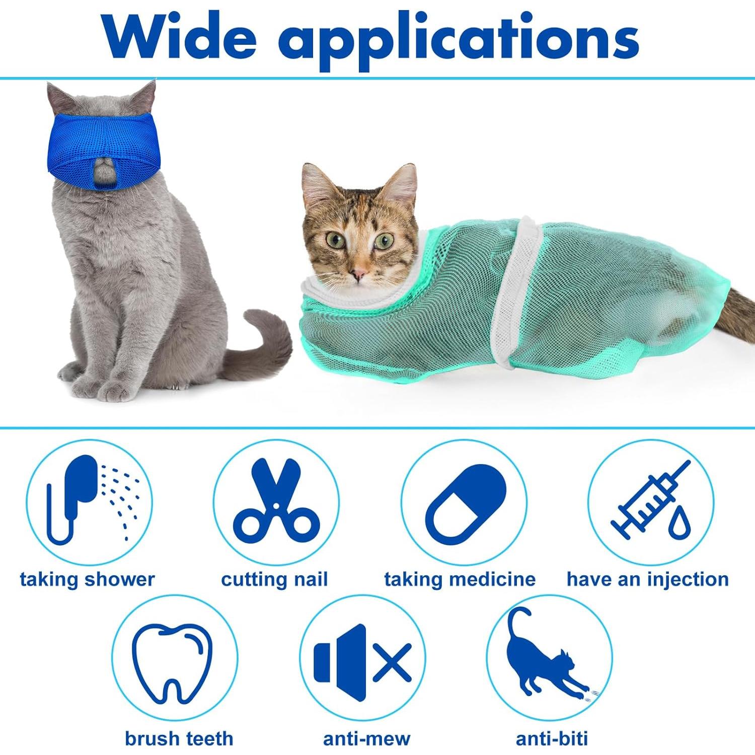 Juego de Cuidado para Gatos 10 en 1 Kritkin - Bolsa de Baño, Cortauñas y Más