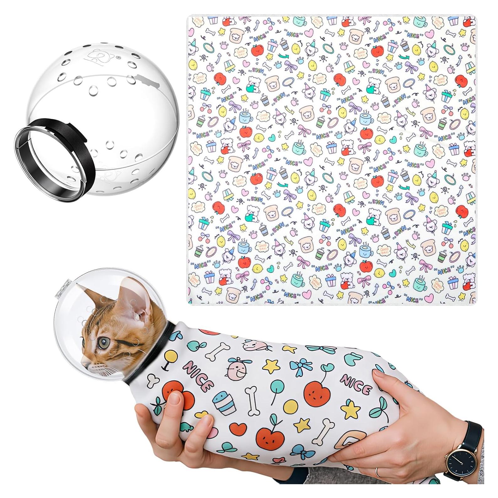 Envoltura y Bozal para Gato Chunful, 70x70 cm, Antiescape