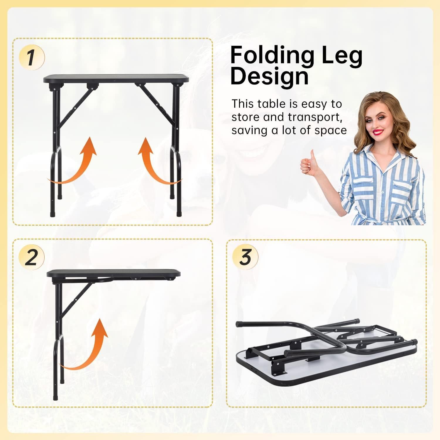 Mesa de Aseo Plegable BestPet 81cm para Perros y Gatos