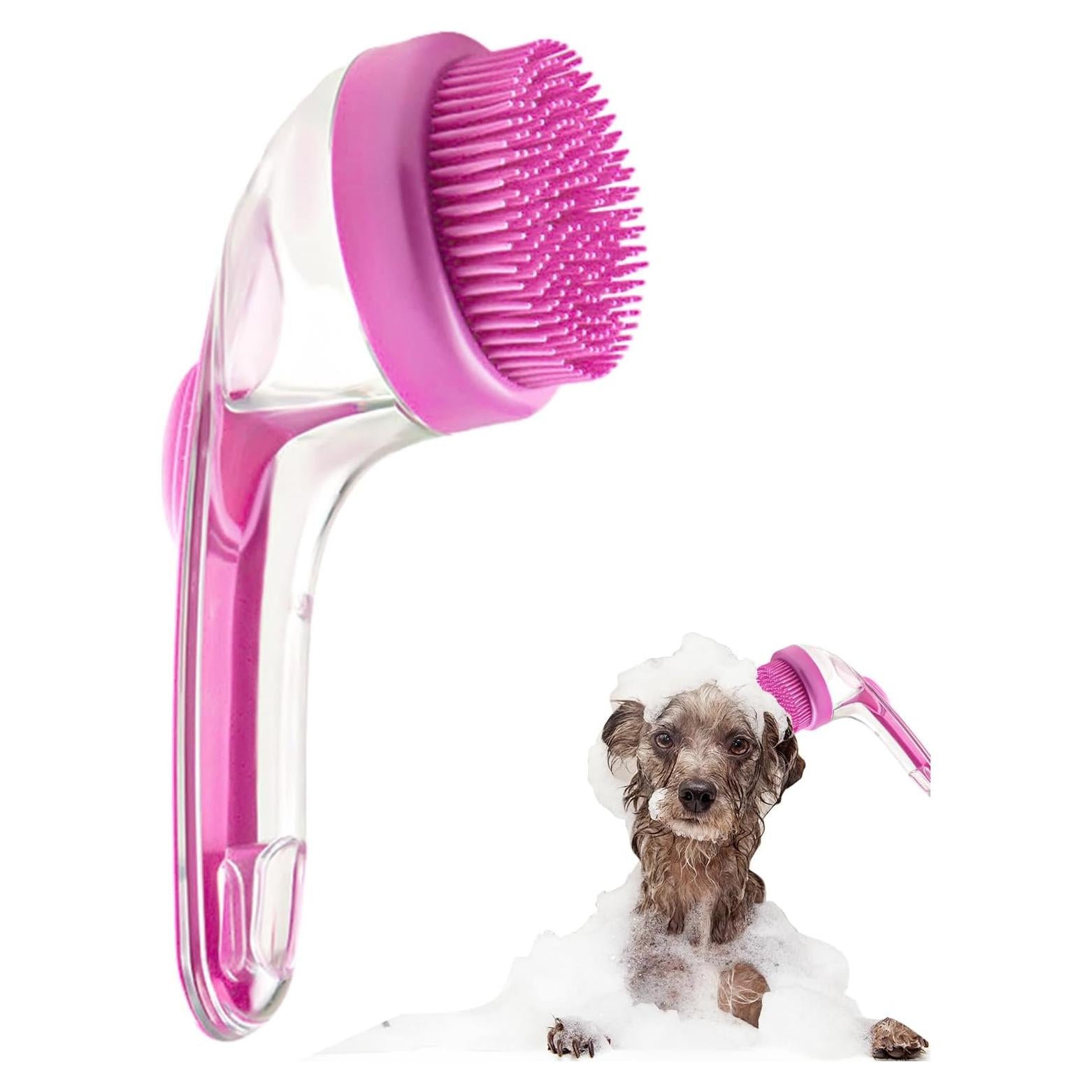 Cepillo de Baño 2 en 1 DVHNMK con Dispensador de Champú Rosa