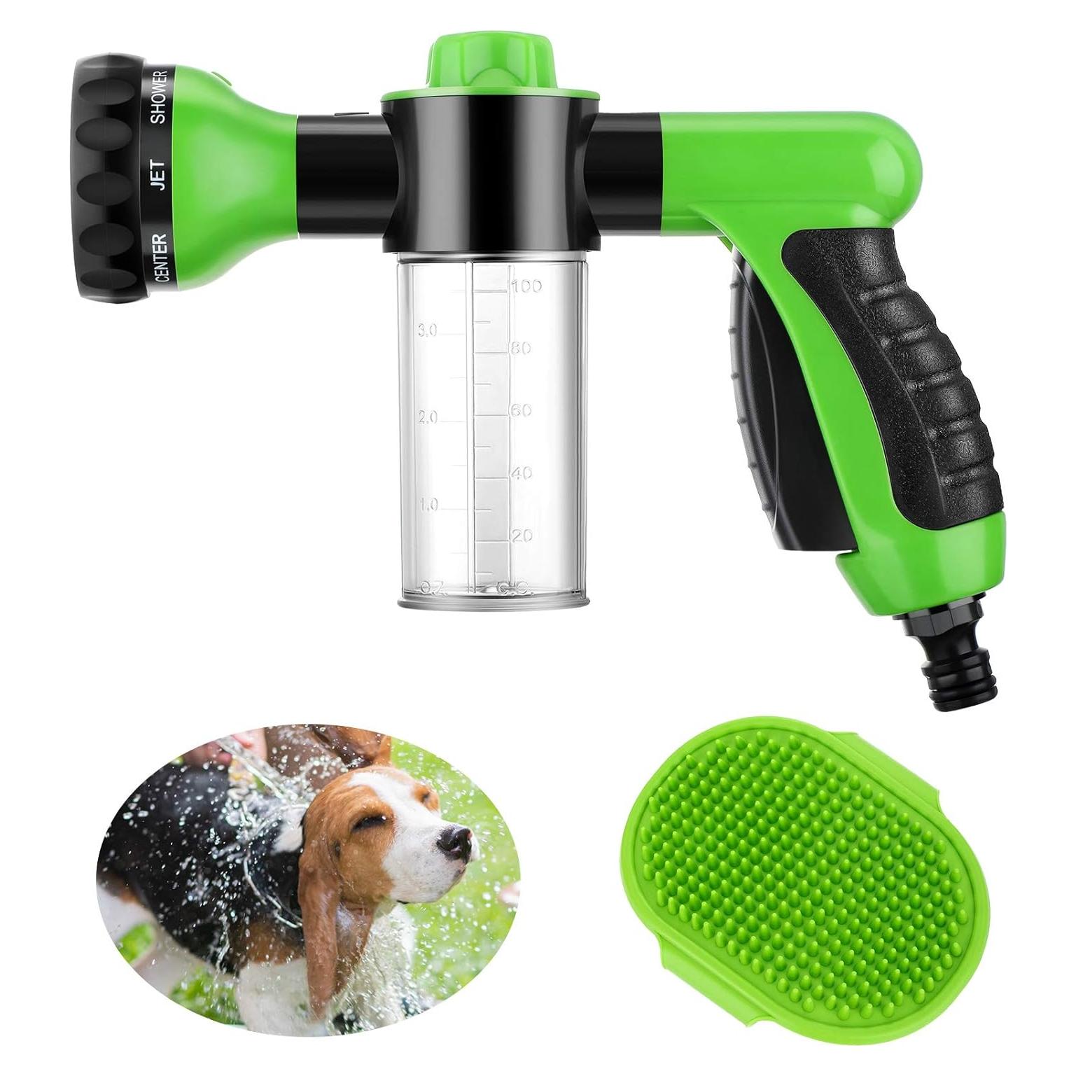 Boquilla de Manguera con Dispensador de Jabón Weewooday Verde