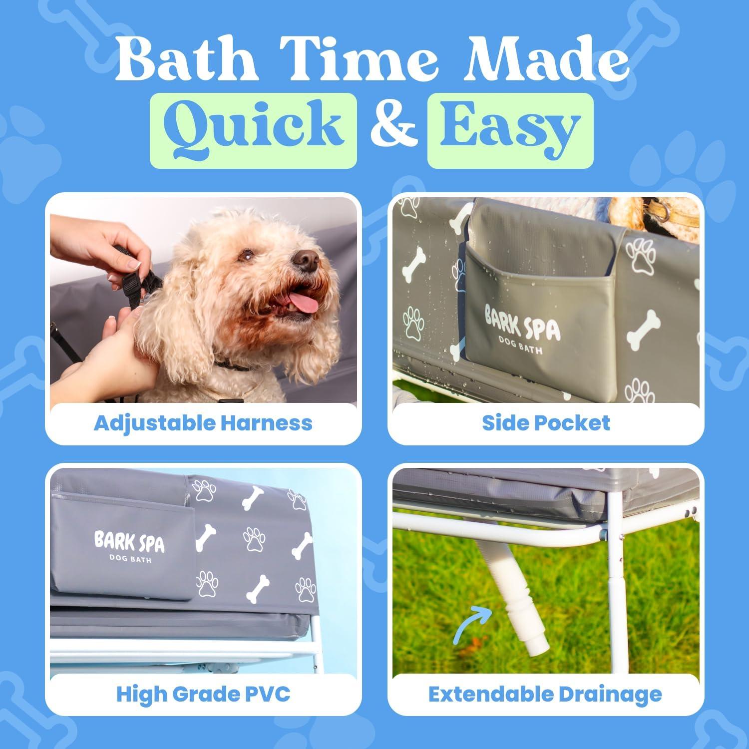 Tina de Baño para Perros Bark Spa - Plegable y Portátil