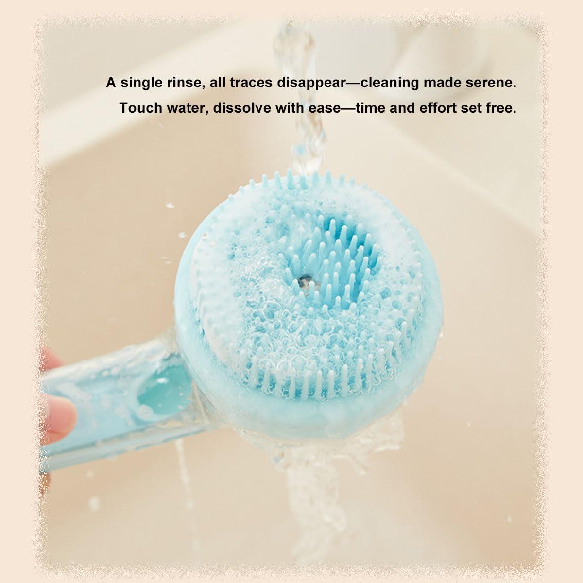 Cepillo de baño para mascotas HAISENGO 2 en 1 con dispensador