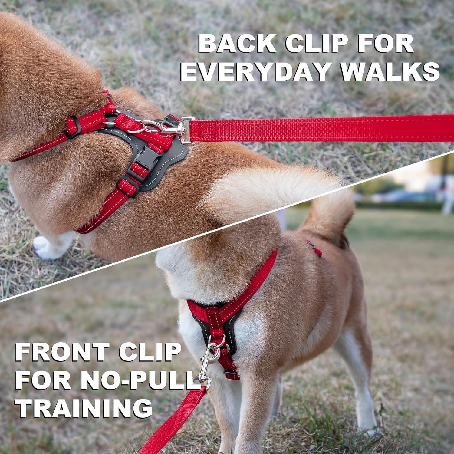 Arnés Ajustable para Perros Plutus Pet Rojo M Sin Tirones