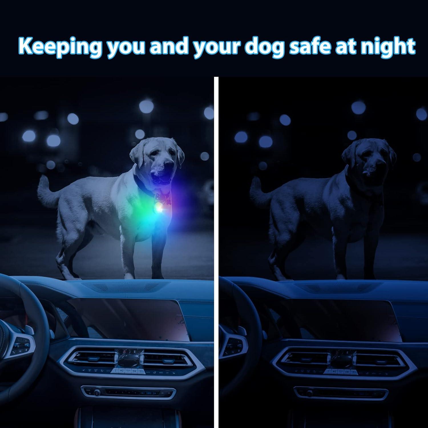 Luces de seguridad para perros HIFORT, recargables, IP68, 4 modos
