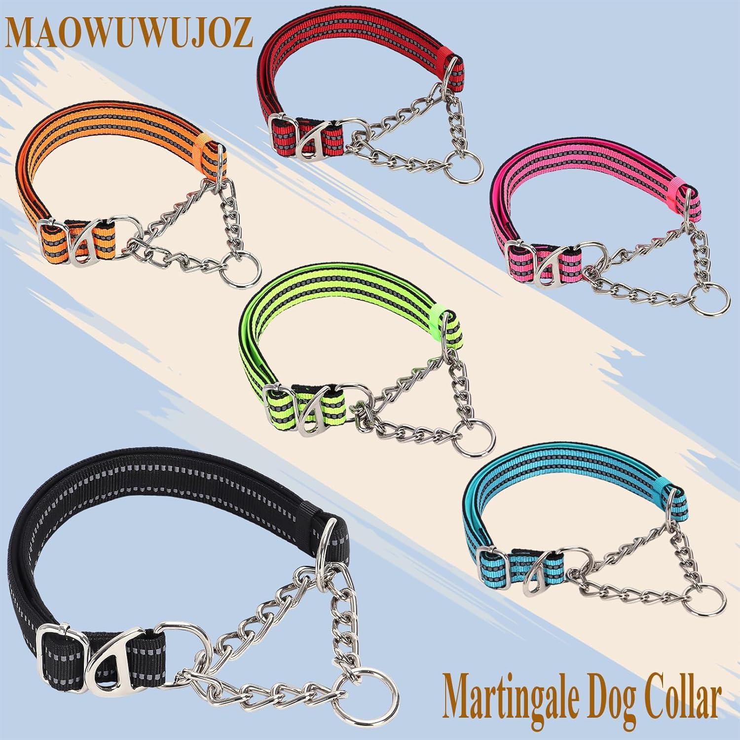 Collar Martingale Reflectante para Perros Grandes - Nylon Acolchado L