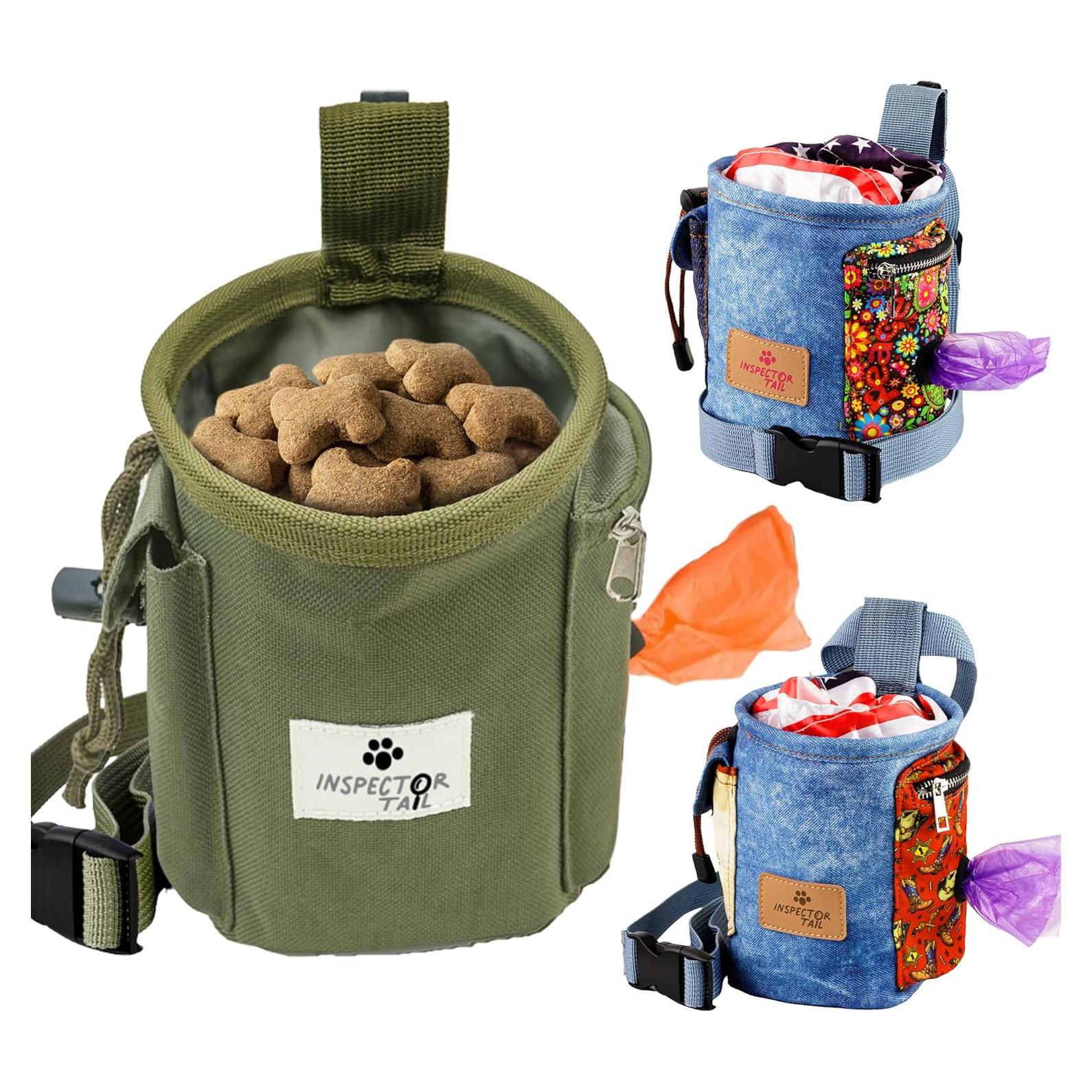 Bolsa de Golosinas para Perros Inspector Tail - 2 Tazas, Compacta