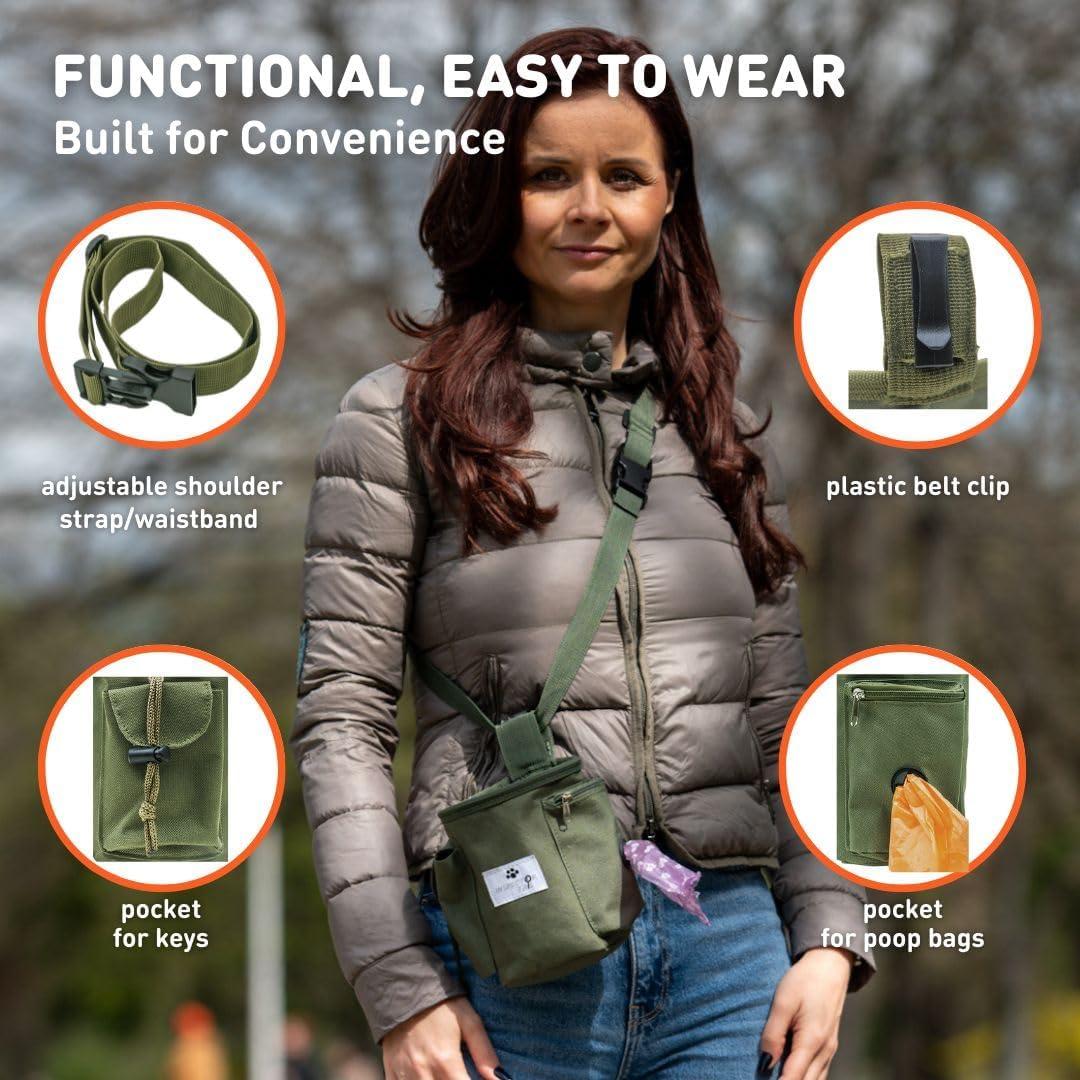 Bolsa de Golosinas para Perros Inspector Tail - 2 Tazas, Compacta