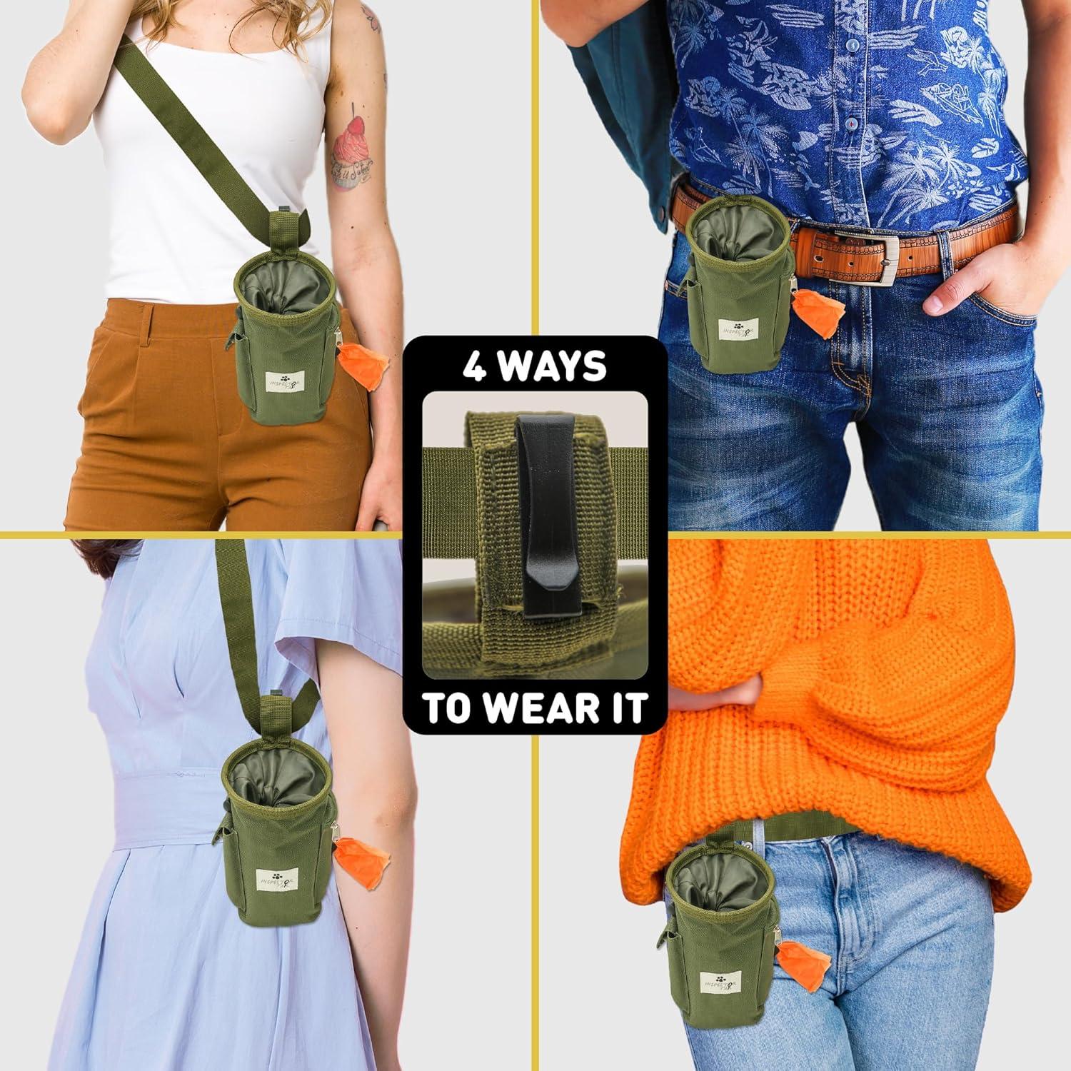 Bolsa de Golosinas para Perros Inspector Tail - 2 Tazas, Compacta