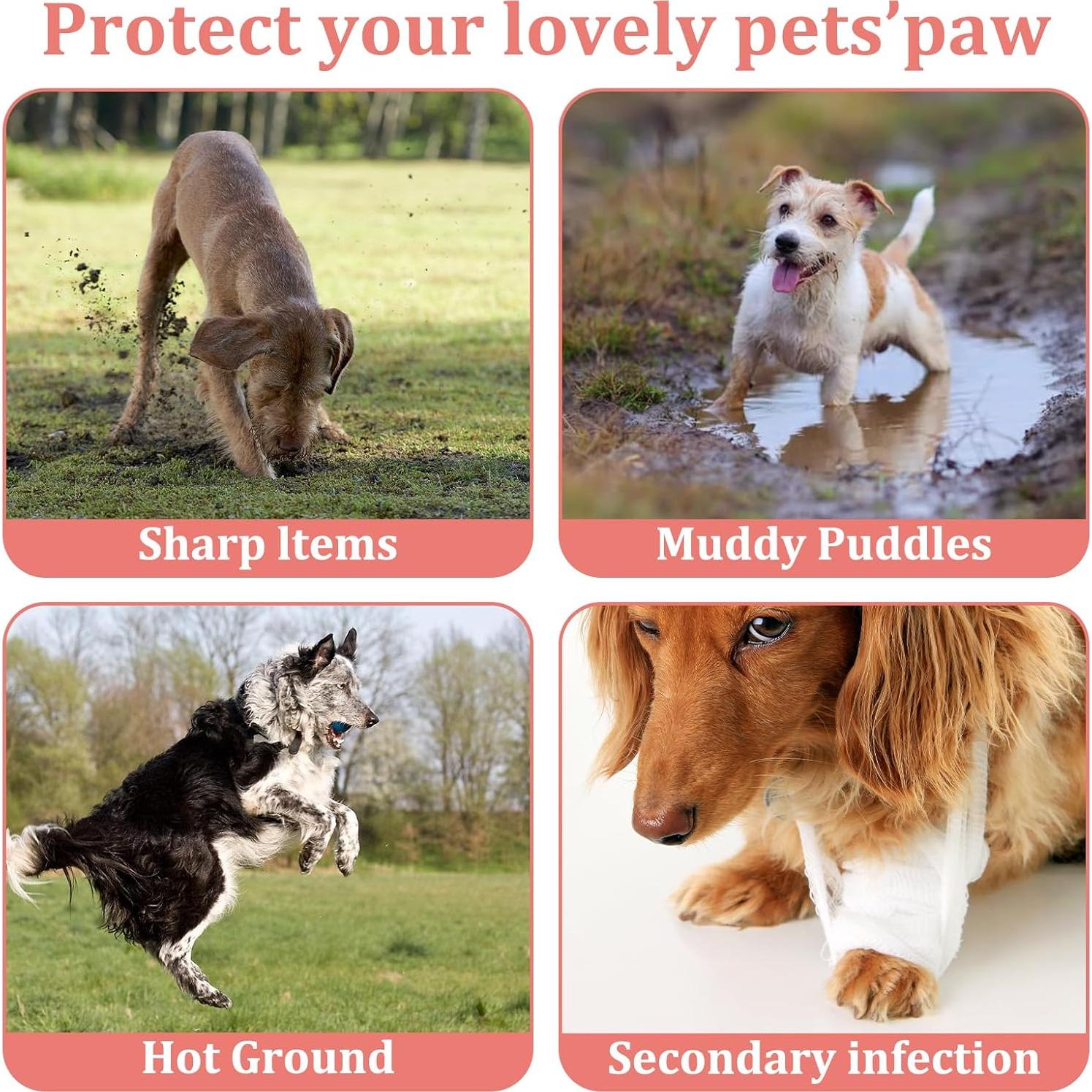 Botas desechables para perros LUODAKA - 40 piezas L