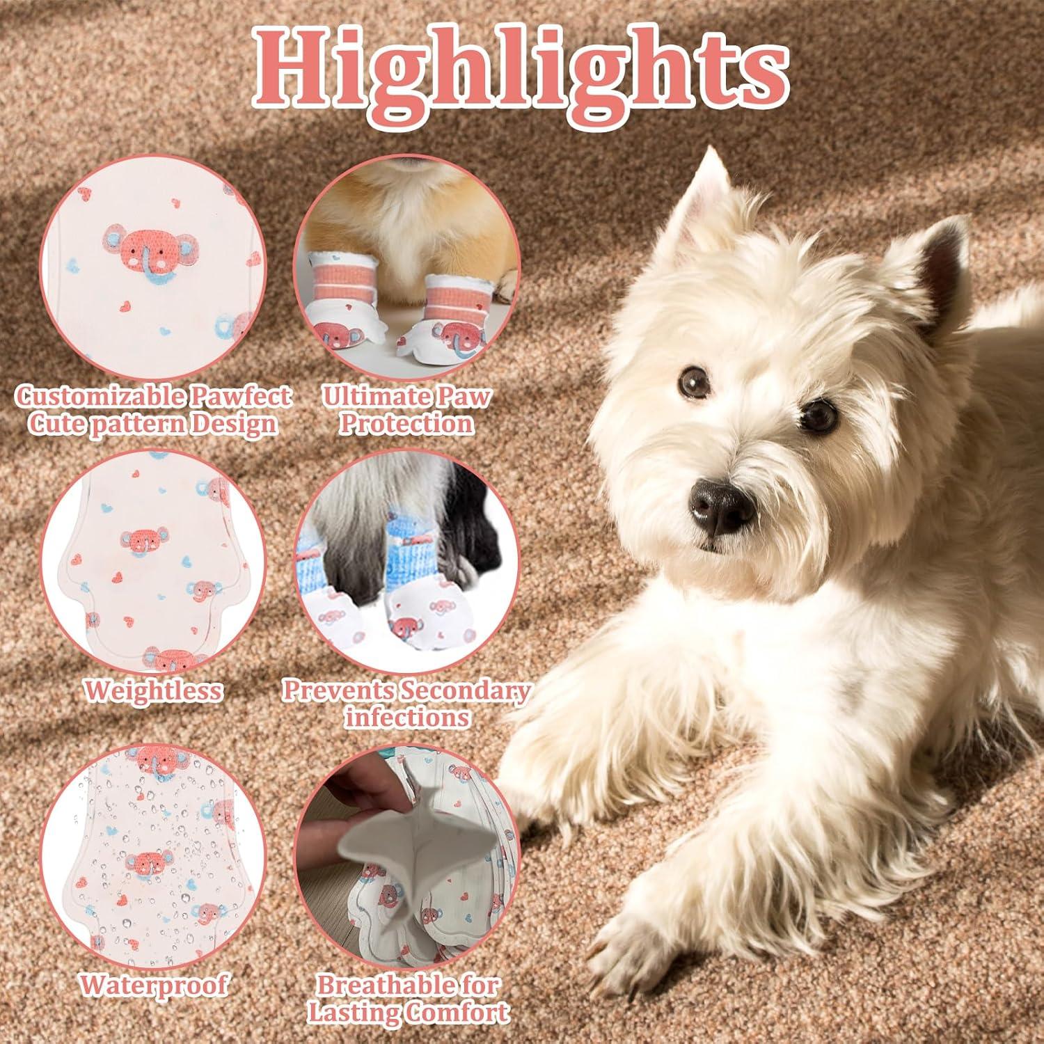 Botas desechables para perros LUODAKA - 40 piezas L