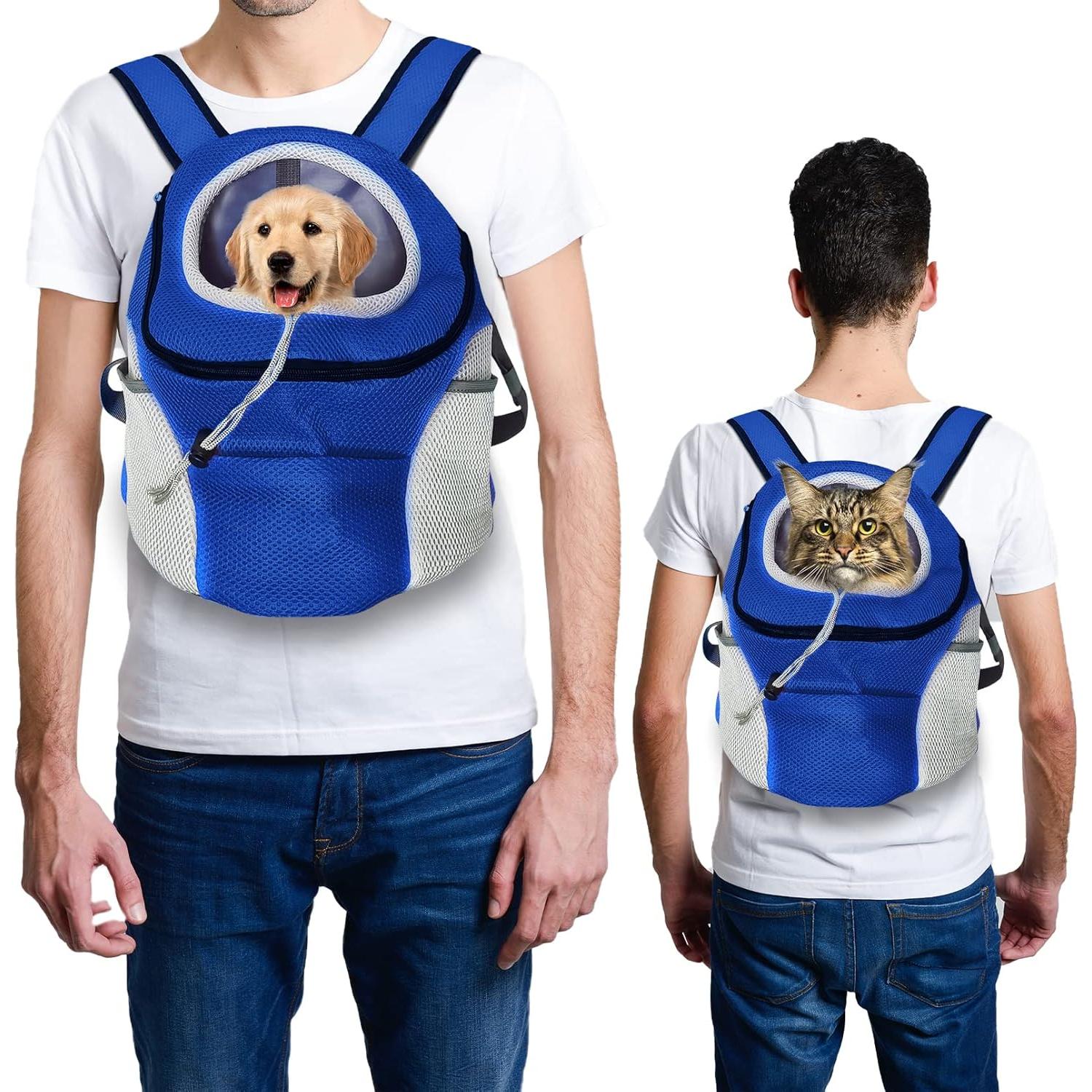 Mochila Transportadora para Perros Fhiny Mediana Azul 2.3-3.6kg
