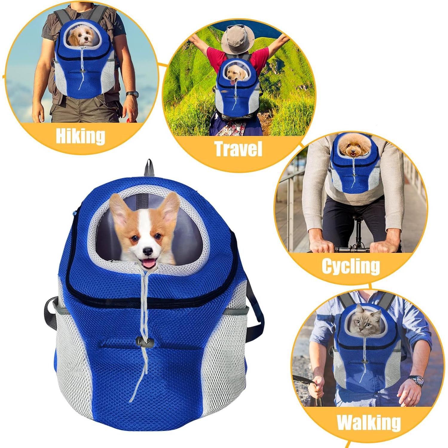 Mochila Transportadora para Perros Fhiny Mediana Azul 2.3-3.6kg