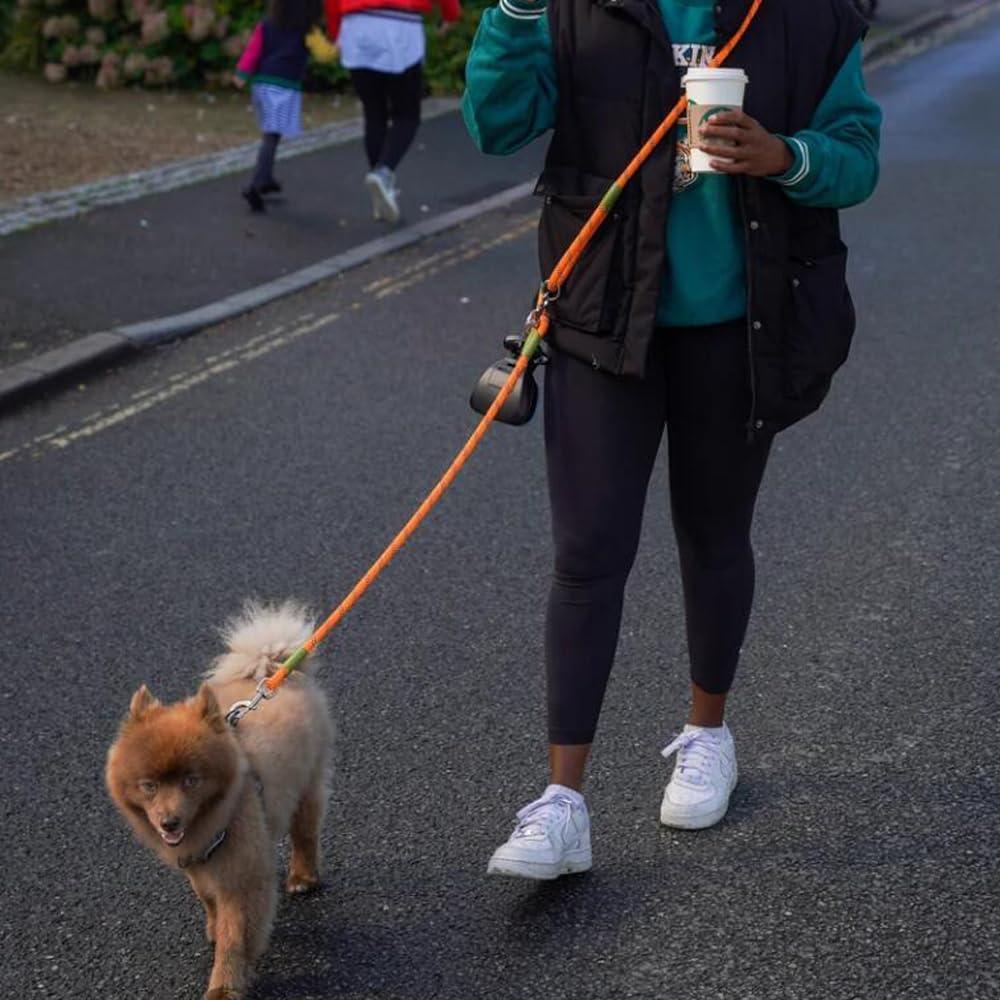Correa para Perros Manos Libres Pawstrip Naranja 219.4cm