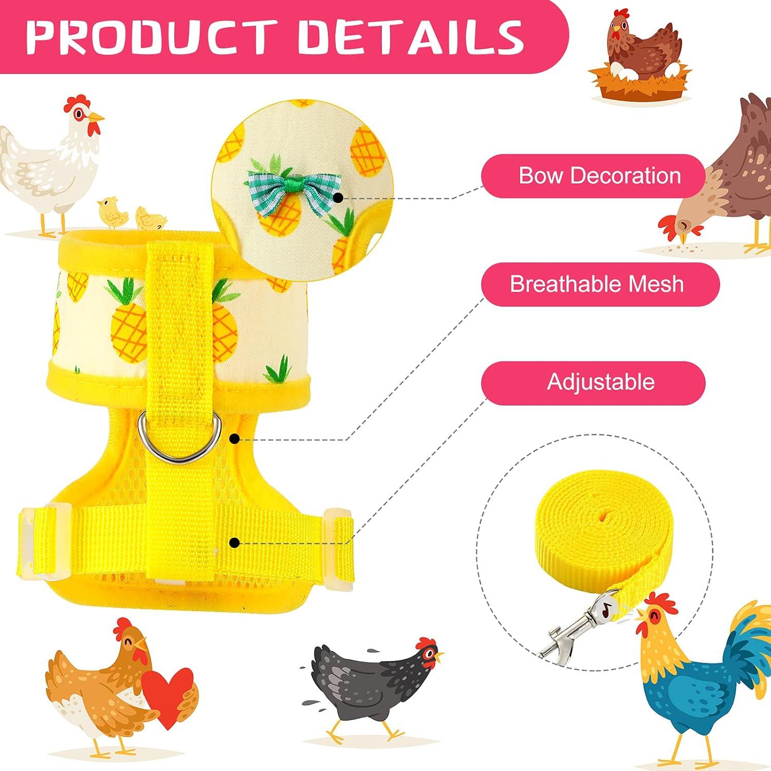 Conjunto Arnés y Correa Ajustable Frienda para Gallinas Mediano