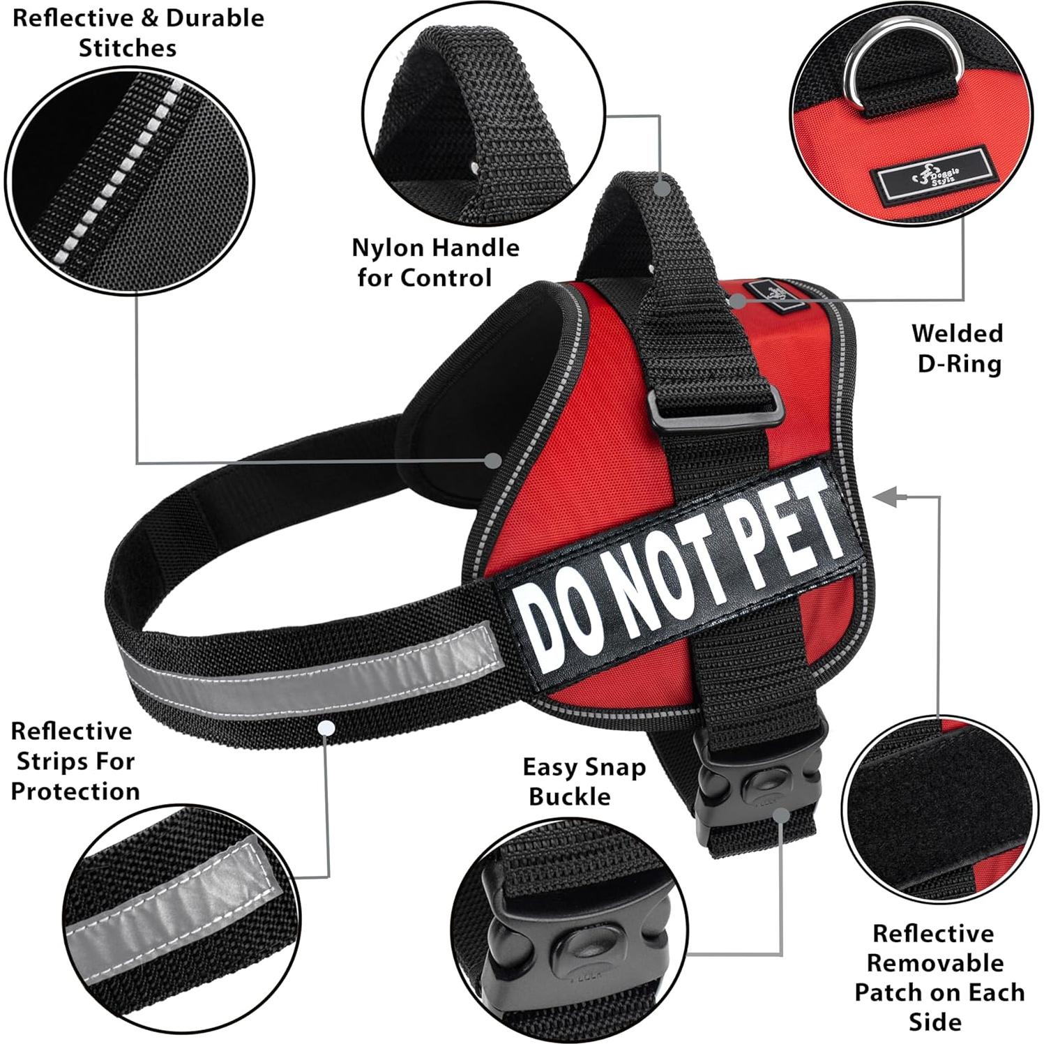 Arnés para Perros Doggie Stylz Rojo Ajustable 30-40 cm