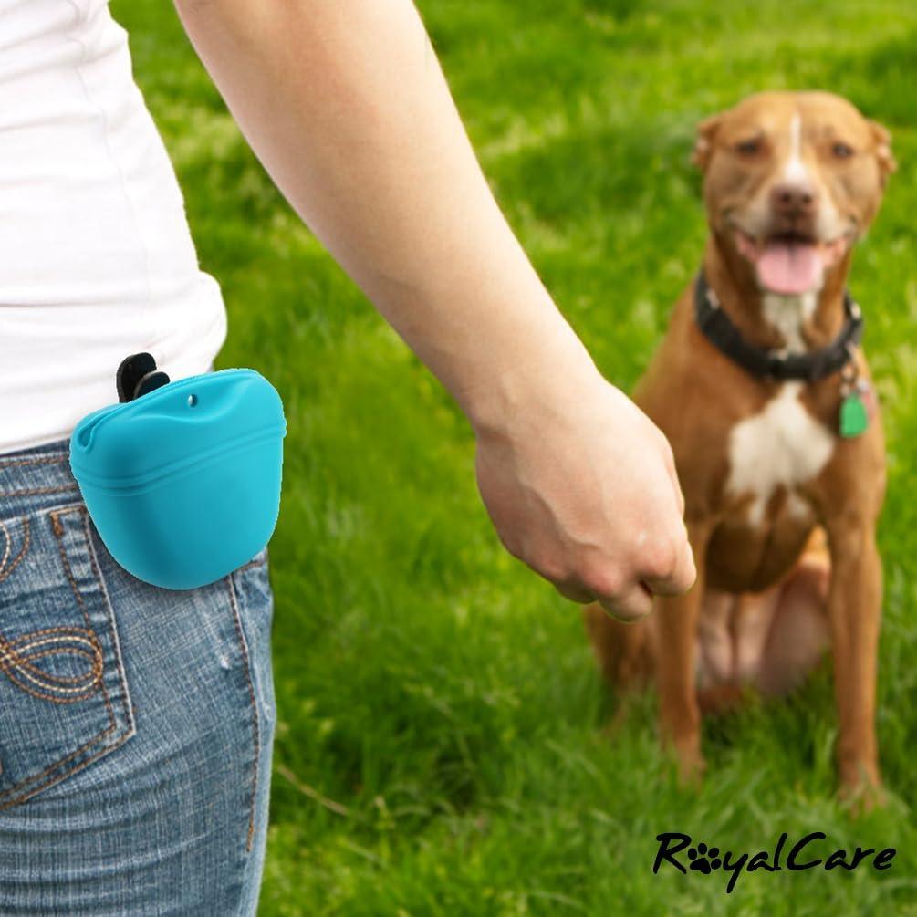 Bolsa de golosinas para perros RoyalCare de silicona gris