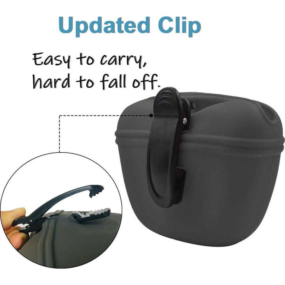 Bolsa de golosinas para perros RoyalCare de silicona gris