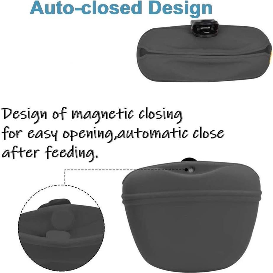 Bolsa de golosinas para perros RoyalCare de silicona gris