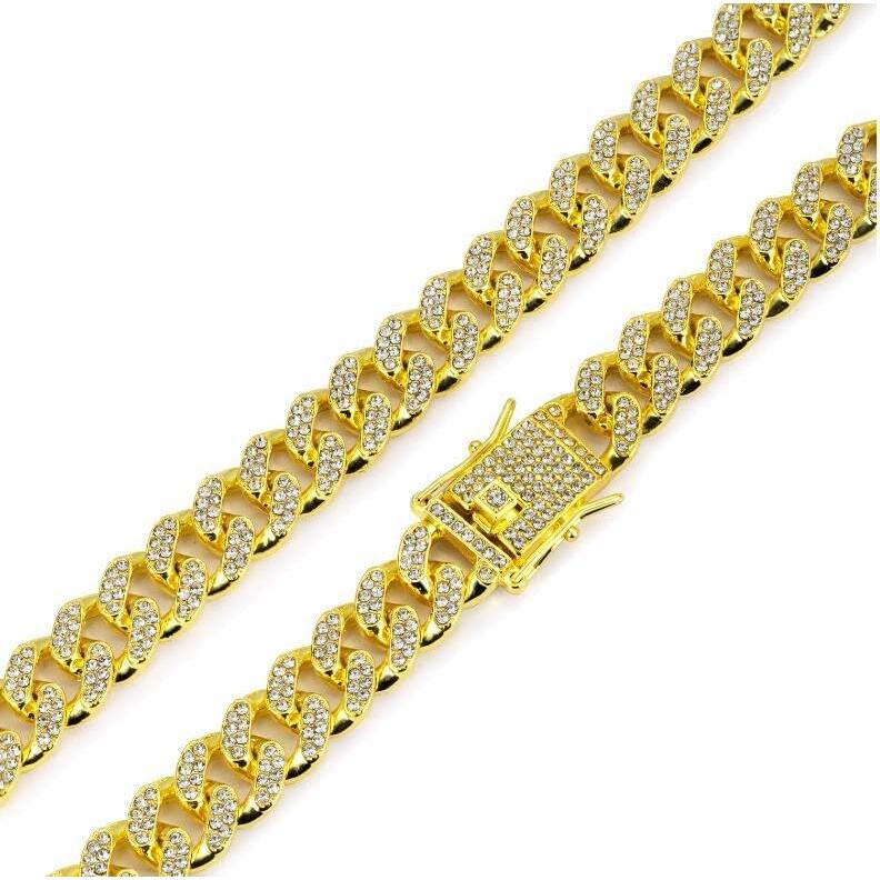 Collar de Cadena para Perros Bbmmayy 50.8 cm Oro con Cristales