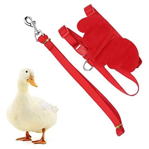 Arnés Ajustable para Patos y Pollos Pssopp - Chaleco Transpirable Rojo M
