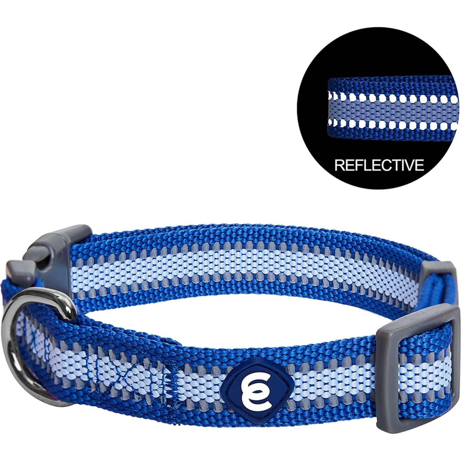 Collar Reflectante para Perros Pequeños Blueberry Pet Azul Marino