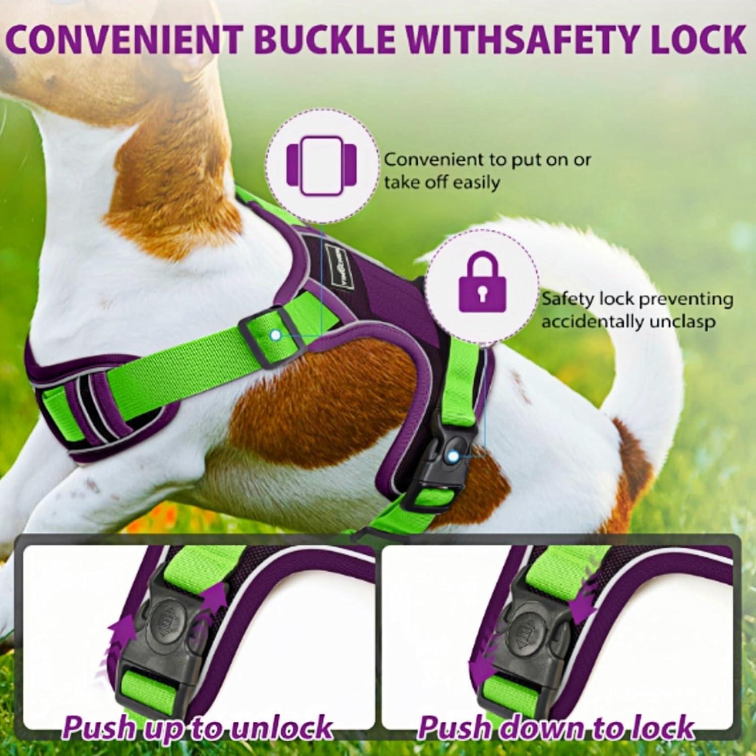 Arnés para Perros Grandes YIMOCHEN Ajustable Reflectante L