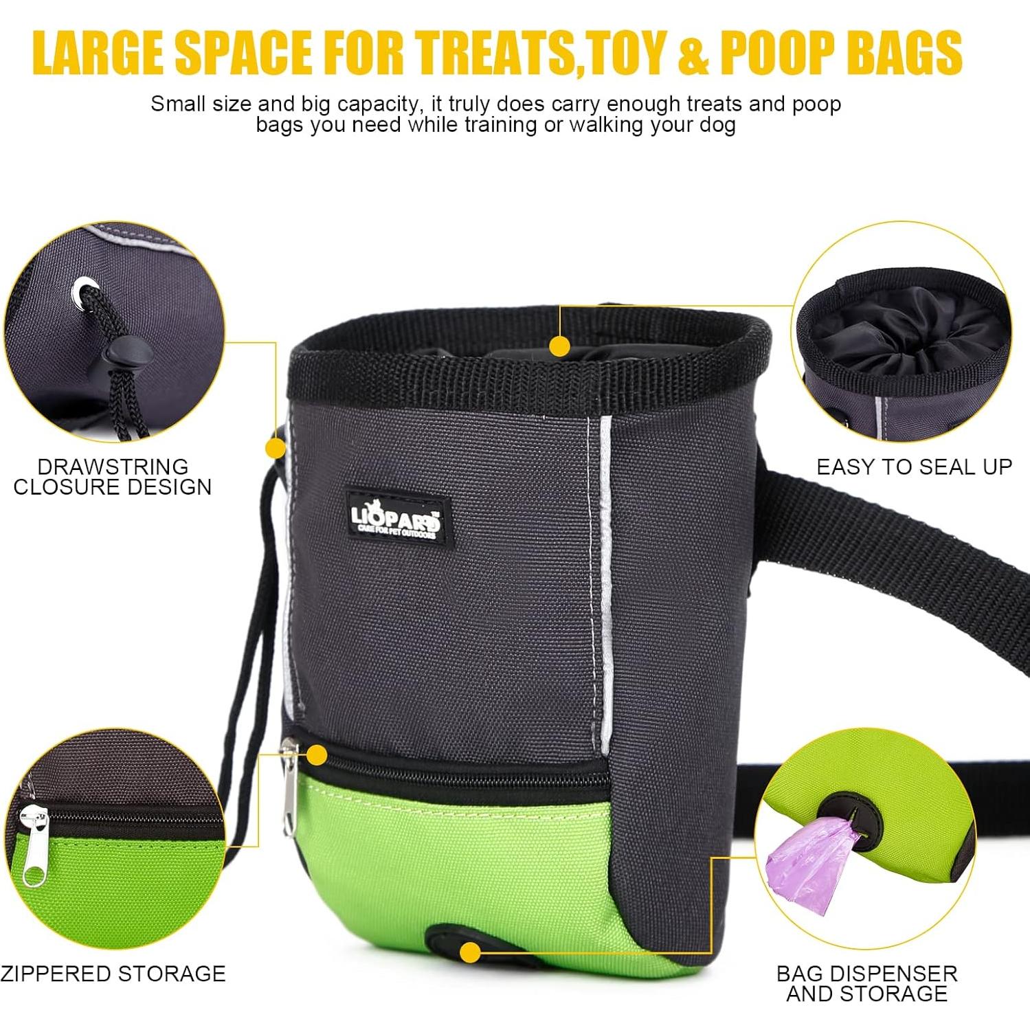 Bolsa de Golosinas para Perros LIOPARD Verde 2 Tazas
