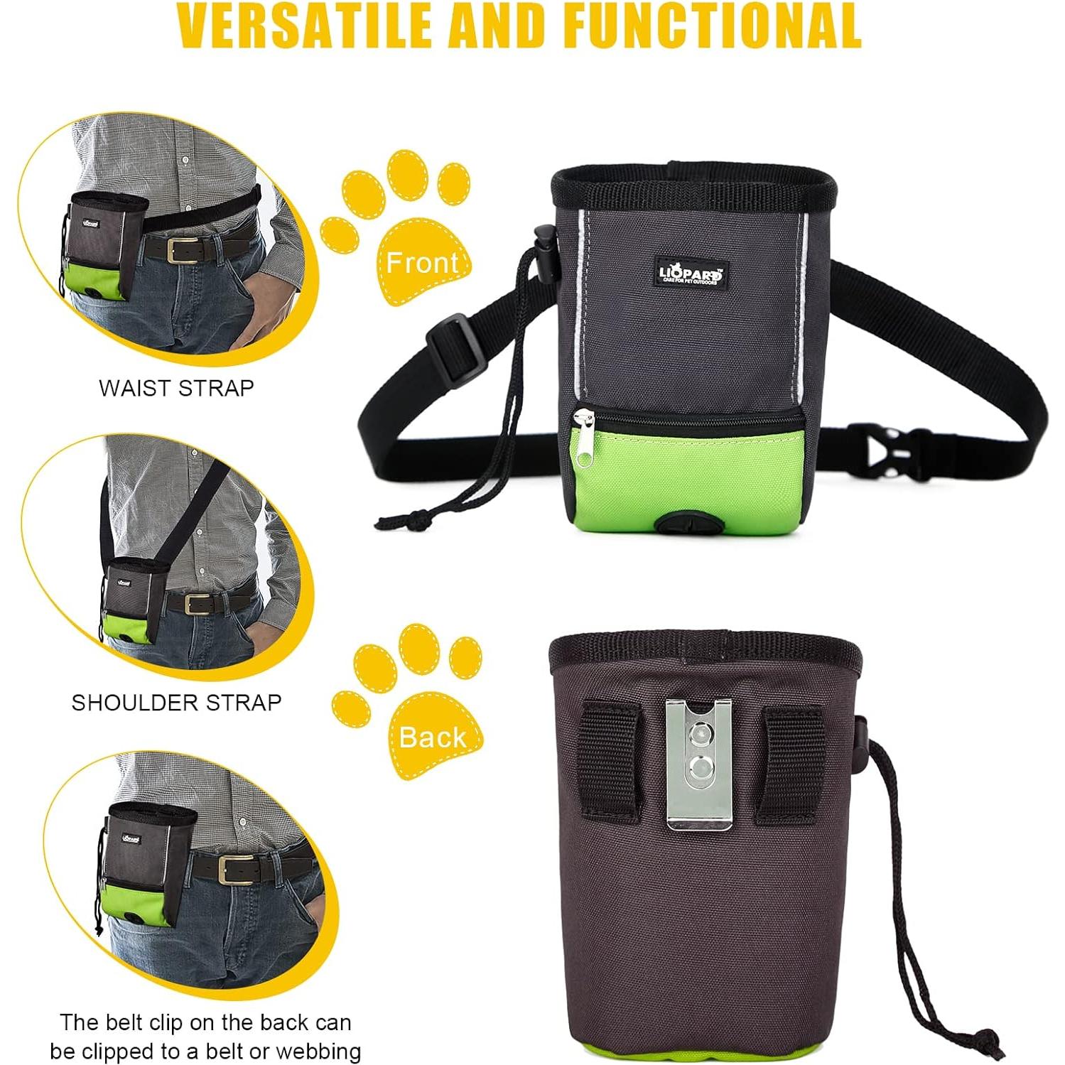 Bolsa de Golosinas para Perros LIOPARD Verde 2 Tazas