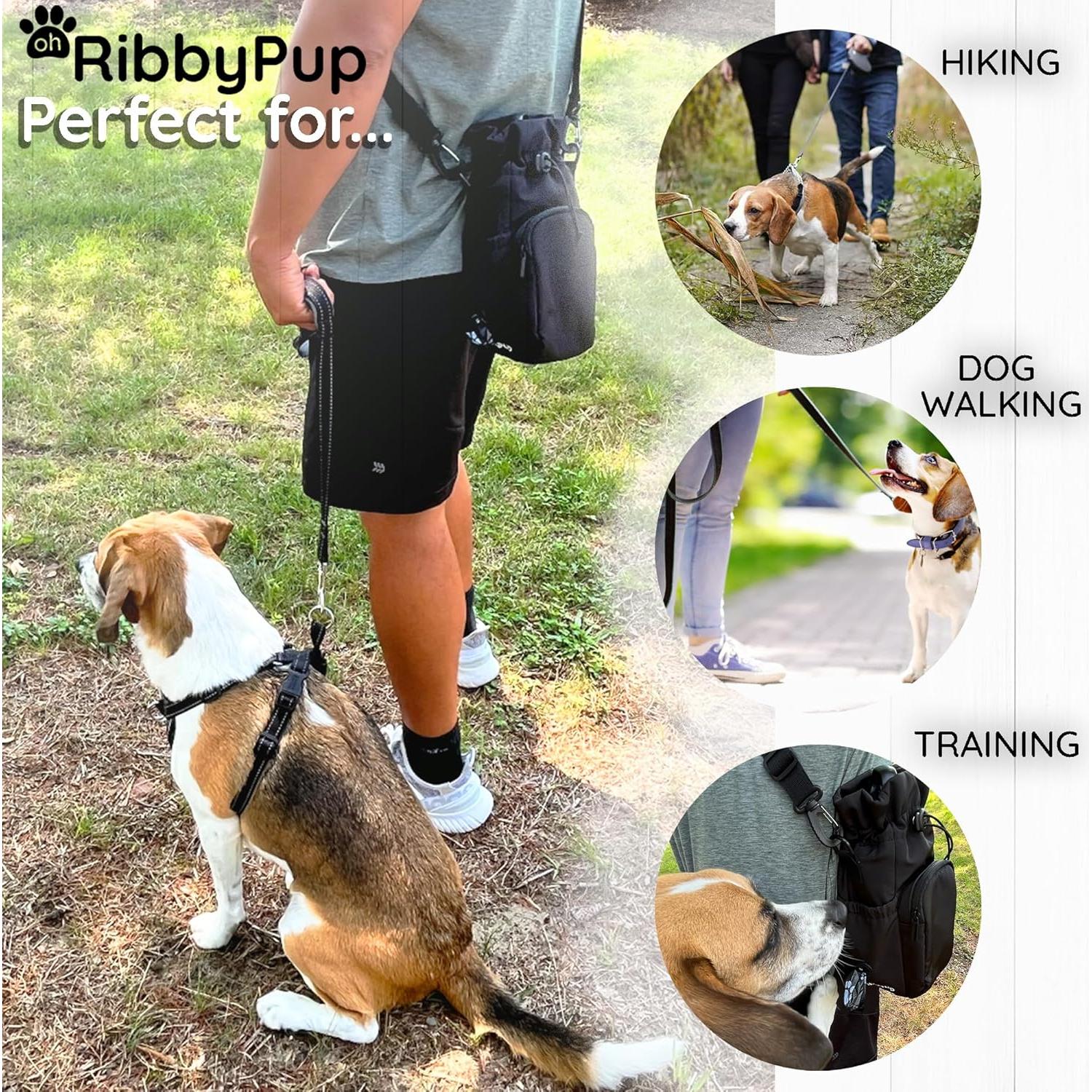 Bolsa Impermeable para Paseo de Perros oh RibbyPup - Negro
