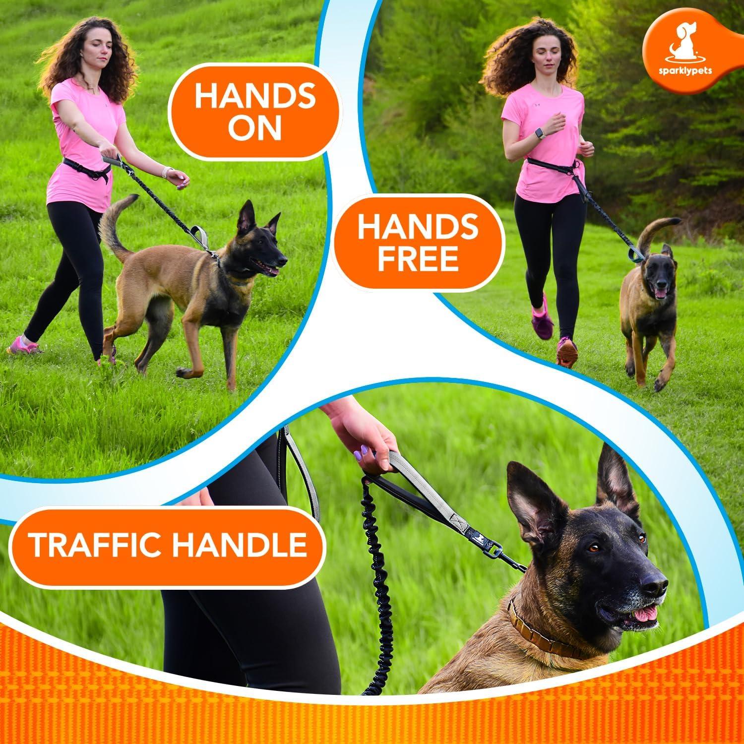 Correa Profesional para Perros SparklyPets - Manos Libres, Azul