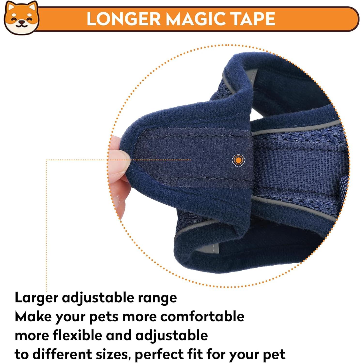 Arnés Reflectante para Perros PWOD Grande Azul Oscuro