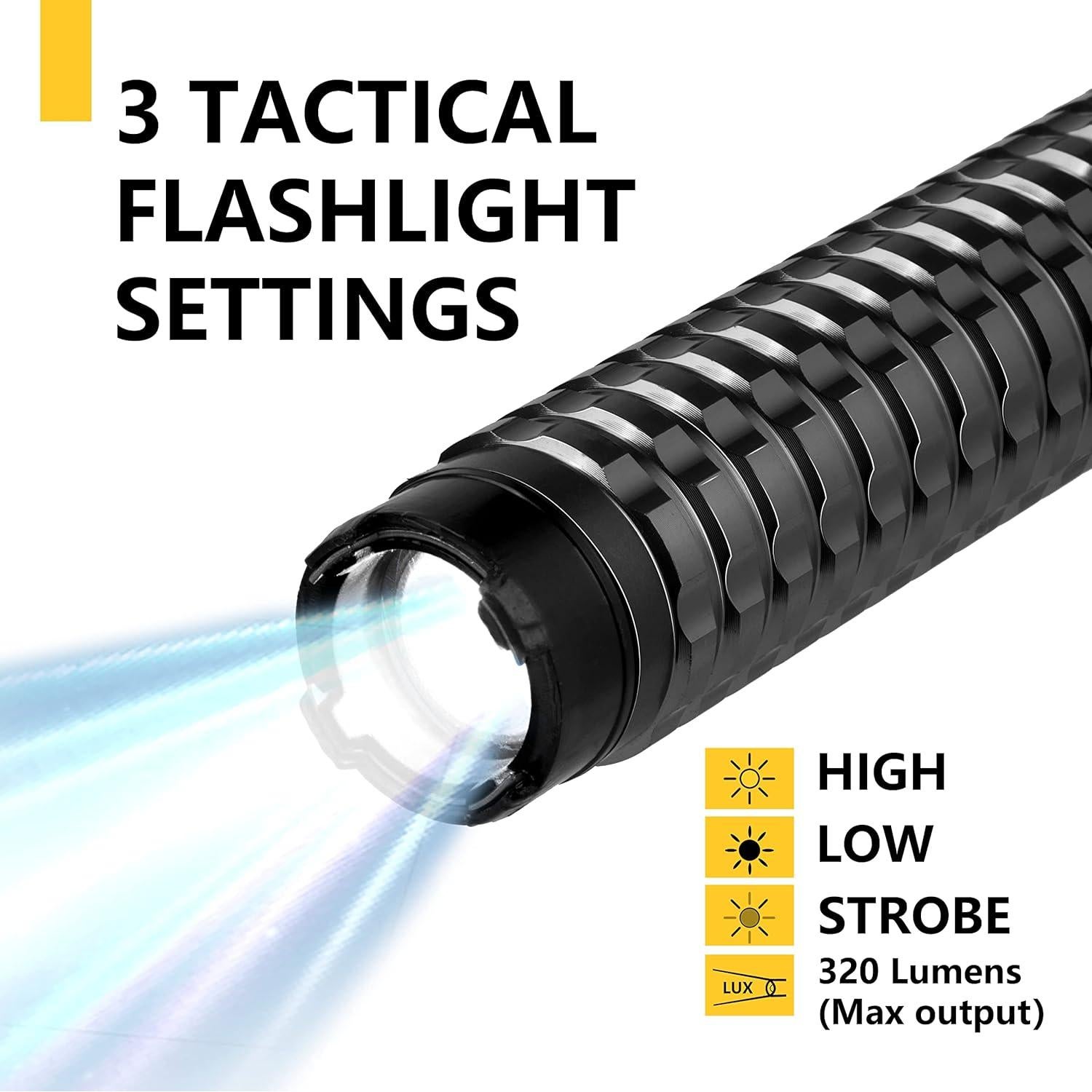 Linterna de Autodefensa Recargable LEFAN 41.91-48.01 cm