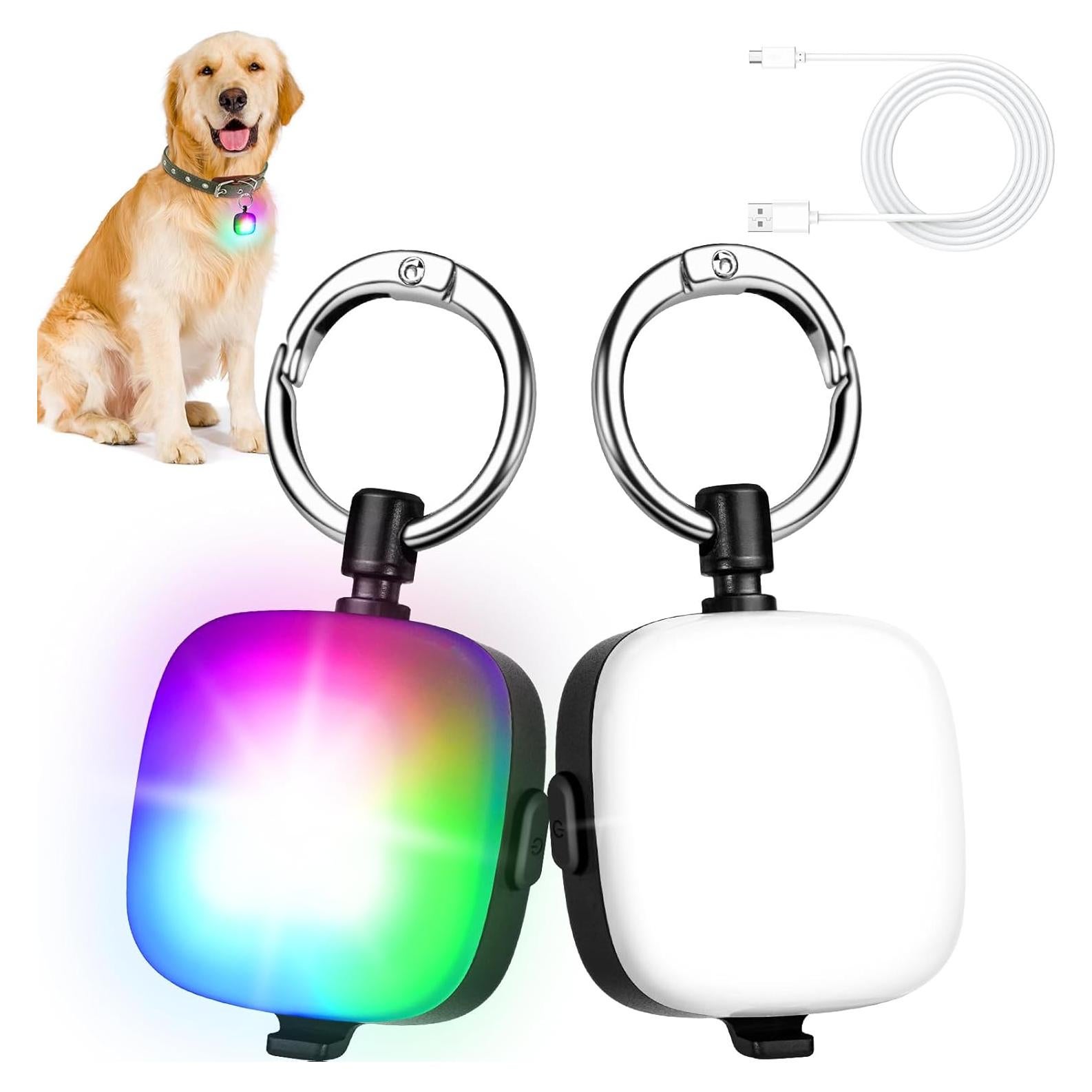 Luces LED Recargables para Collares de Perro JUFDS 2Pack