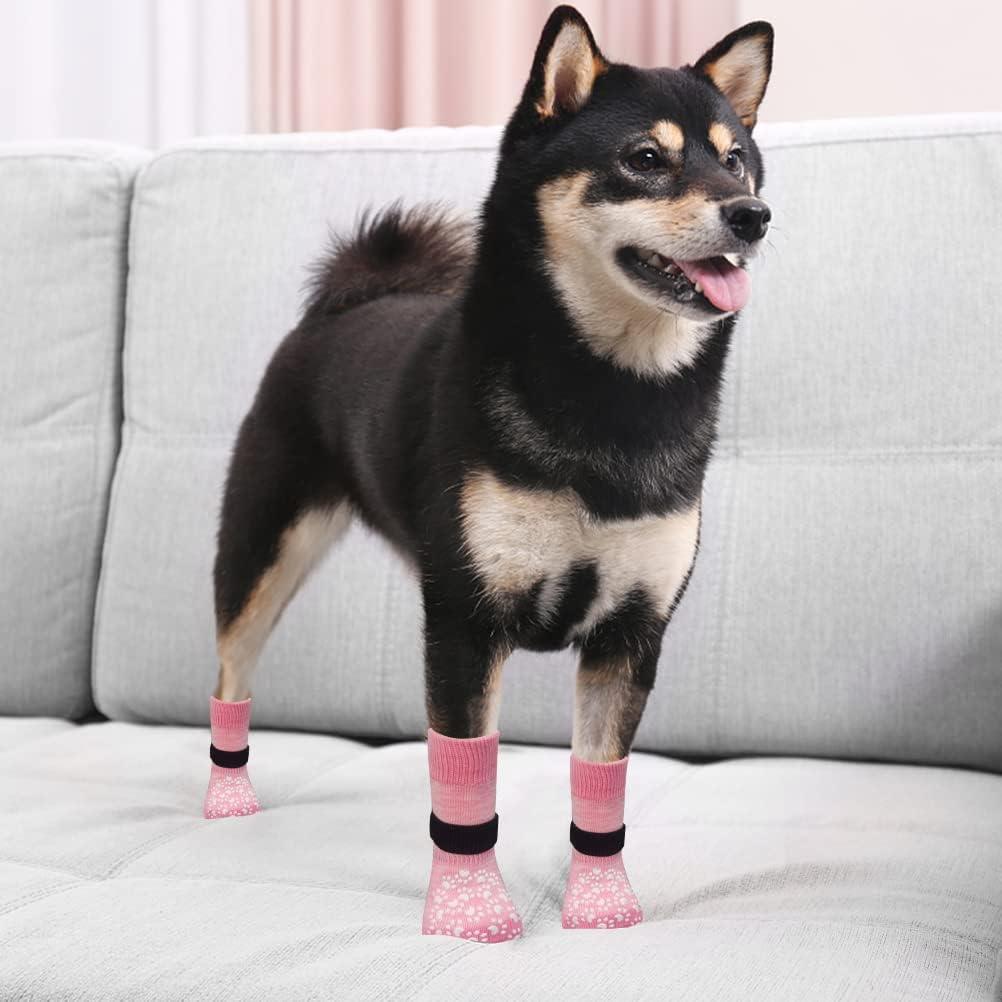 Calcetines Antideslizantes EXPAWLORER para Perros Pequeños Rosa