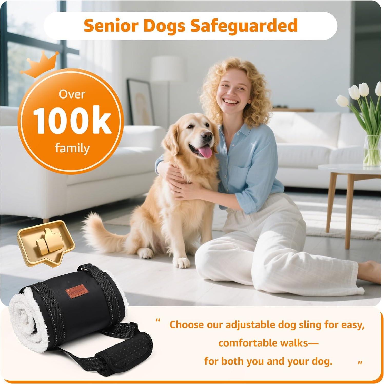 Sling Portátil para Perros Loobani - Arnés Soporte Cadera Grande