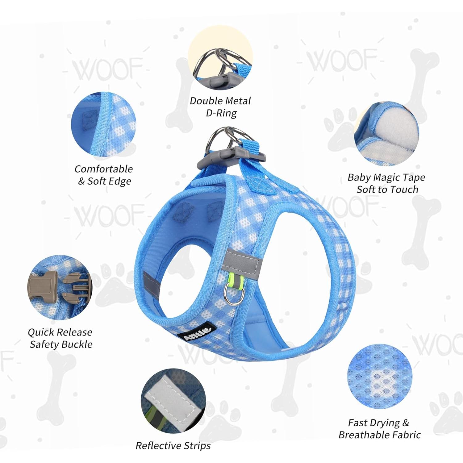 Arnés y Correa para Perros AIITLE Easy Walk Azul L