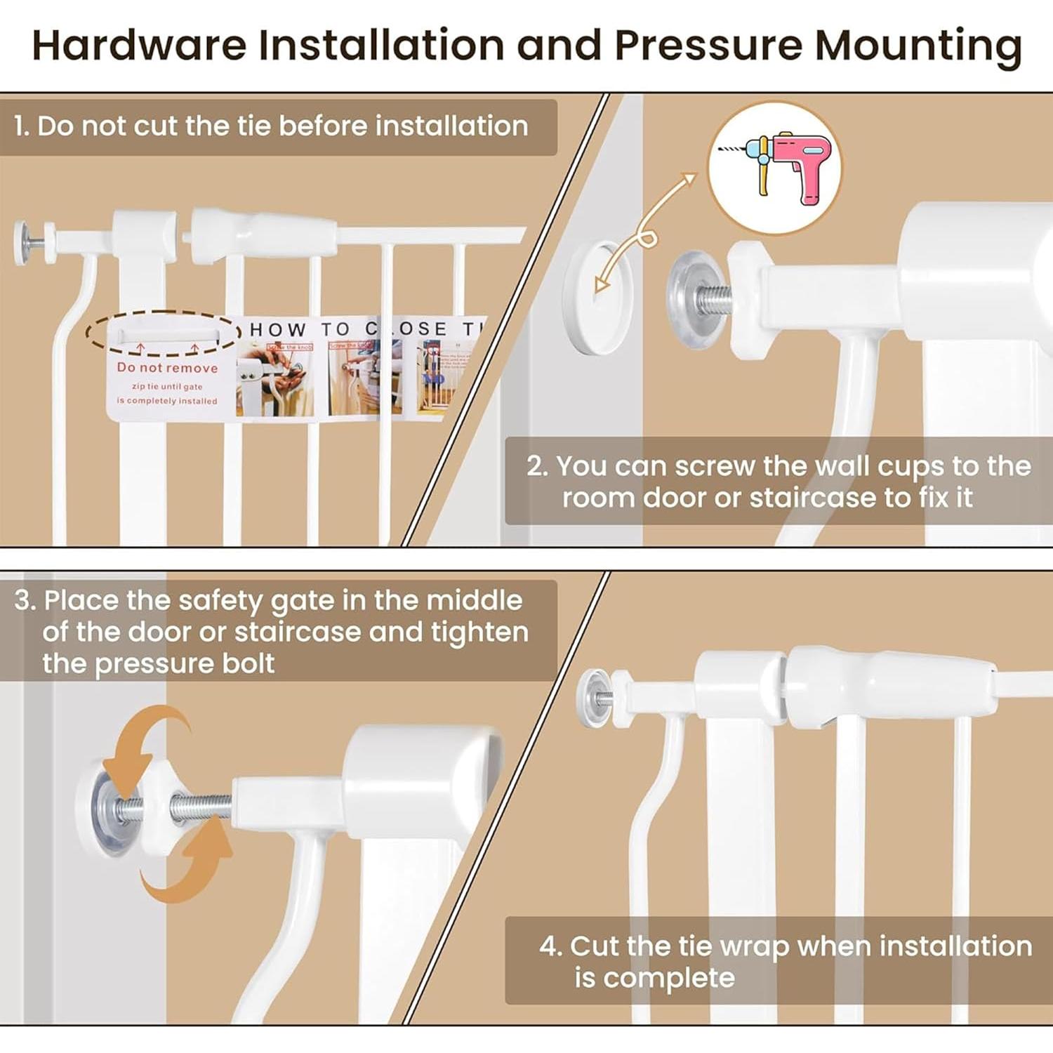 Puerta de Seguridad BalanceFrom BFSG para Bebés y Mascotas 73.7-97.8 cm