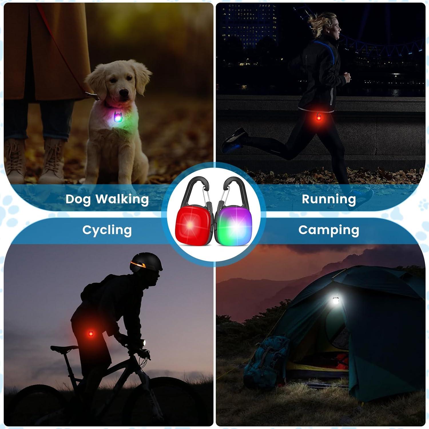 Luces LED para Perros PUPKOLI, Recargables e Impermeables IP68