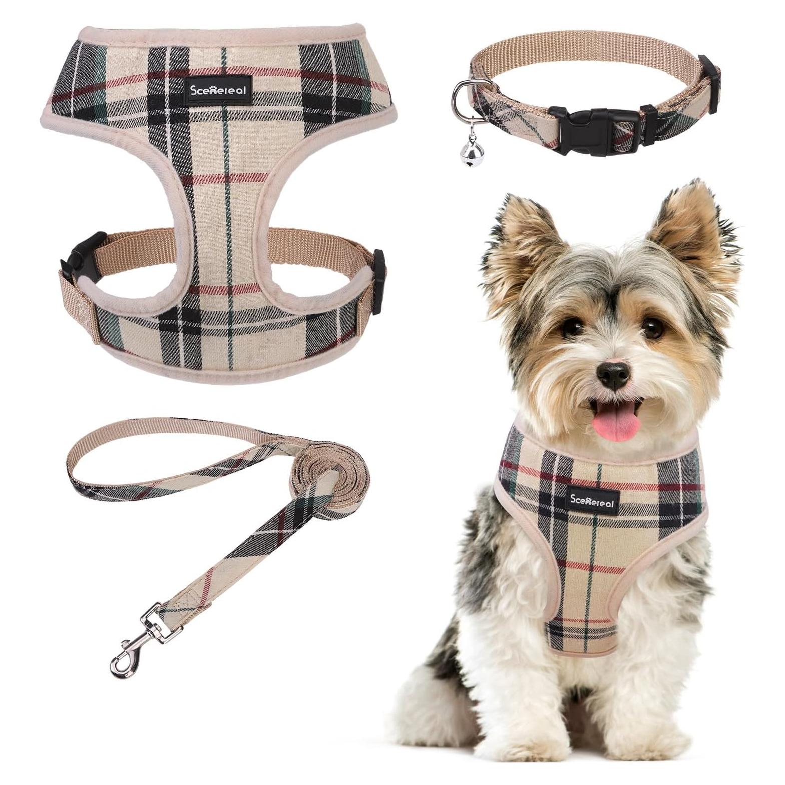 Arnés para Perros SCENEREAL Sin Tirones con Collar y Correa S