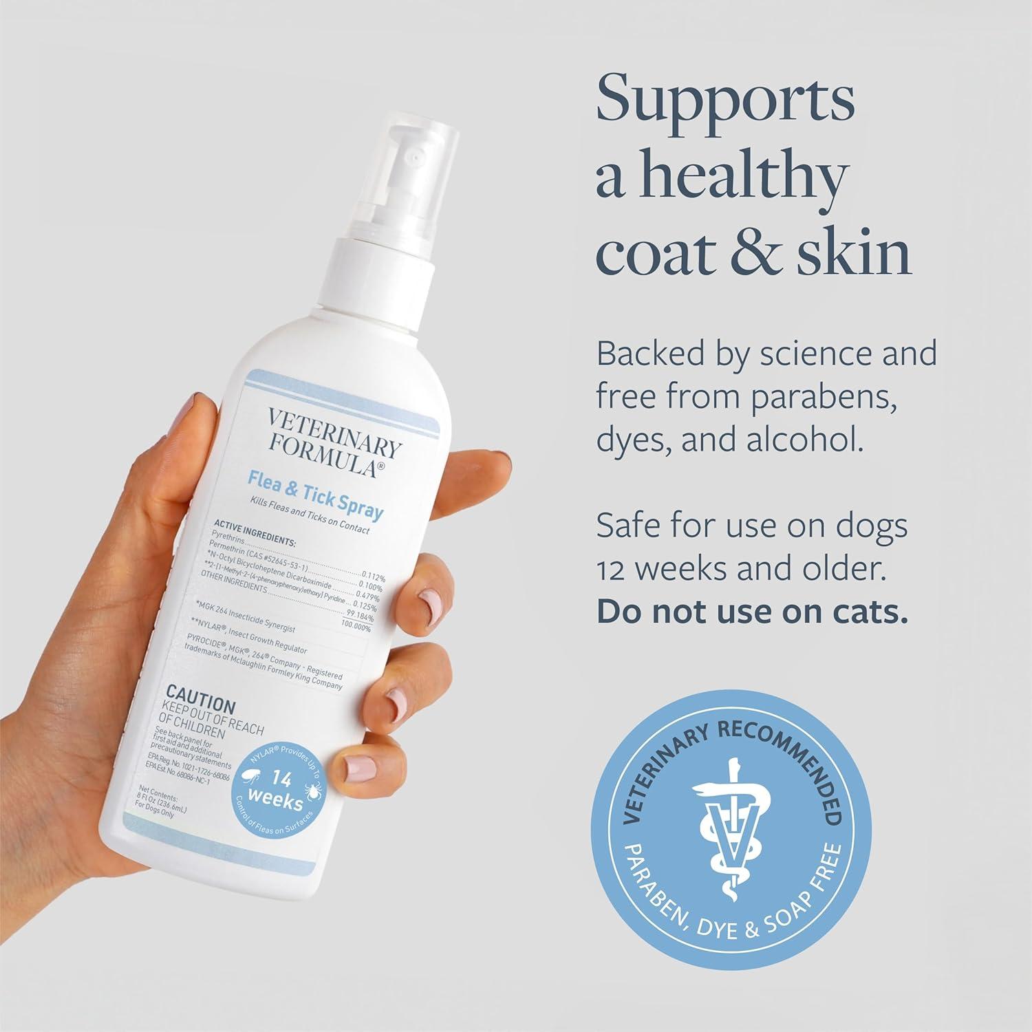 Spray para Pulgas y Garrapatas Veterinary Formula 226 g - Efectivo y Seguro