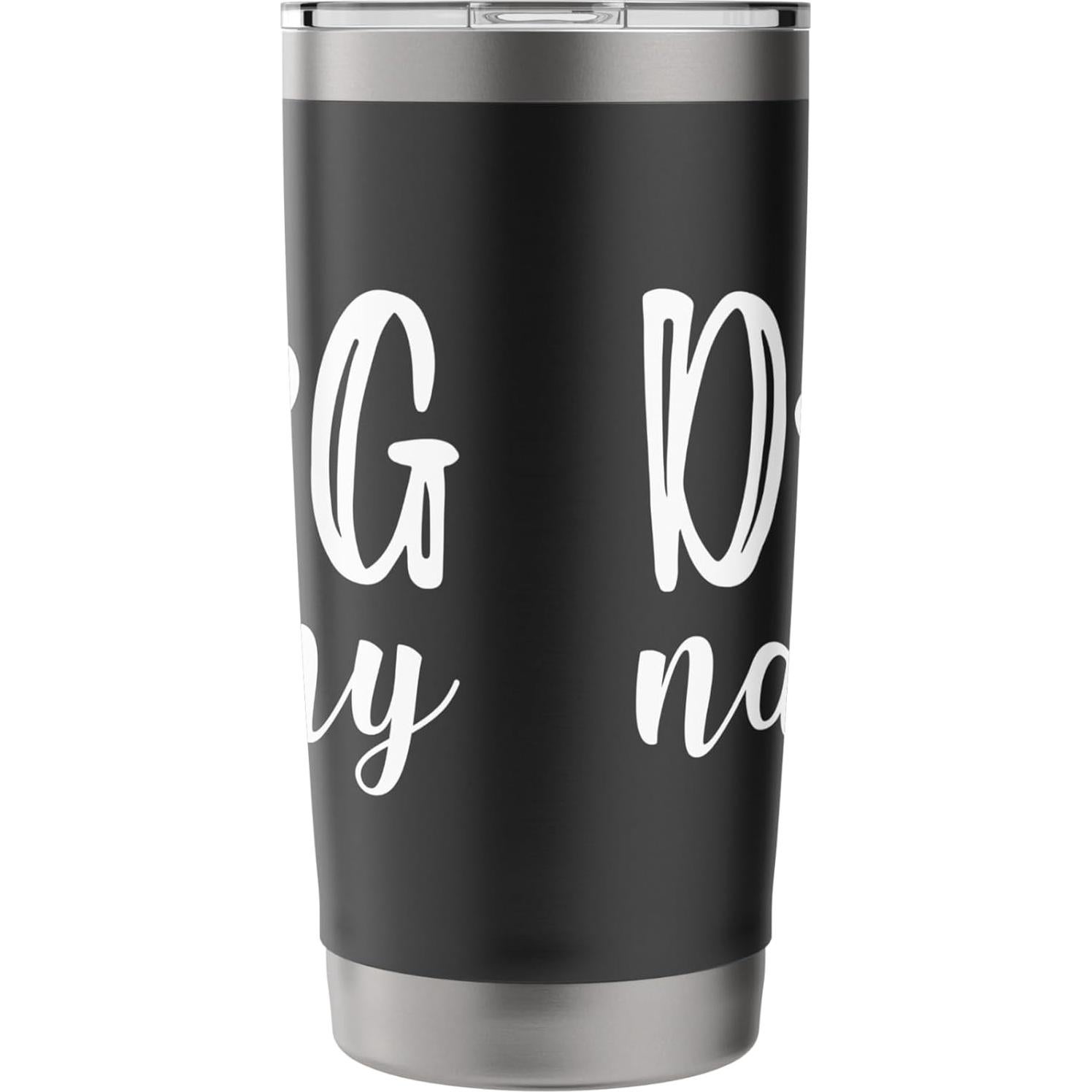 Taza Aislada de Acero Inoxidable 20 oz Negra para Mascotas