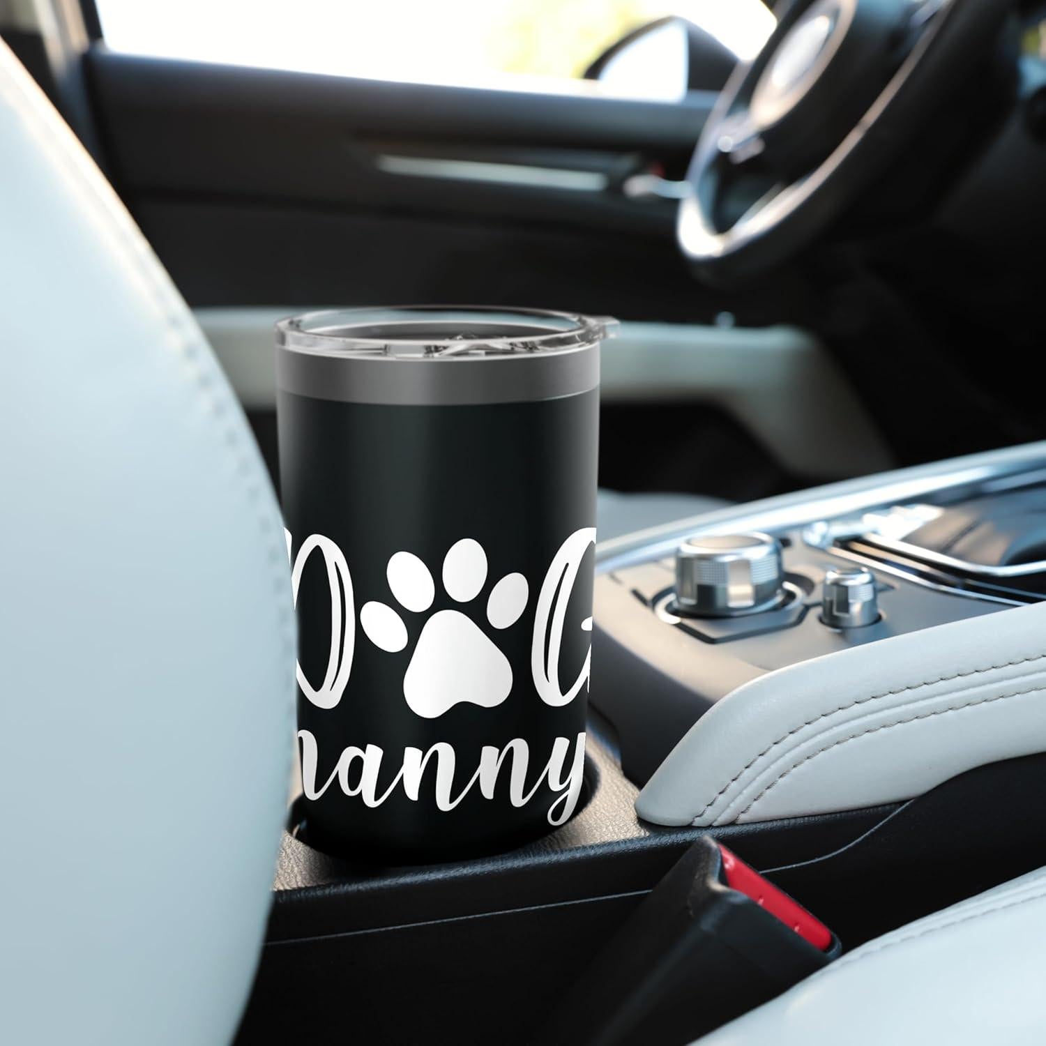 Taza Aislada de Acero Inoxidable 20 oz Negra para Mascotas